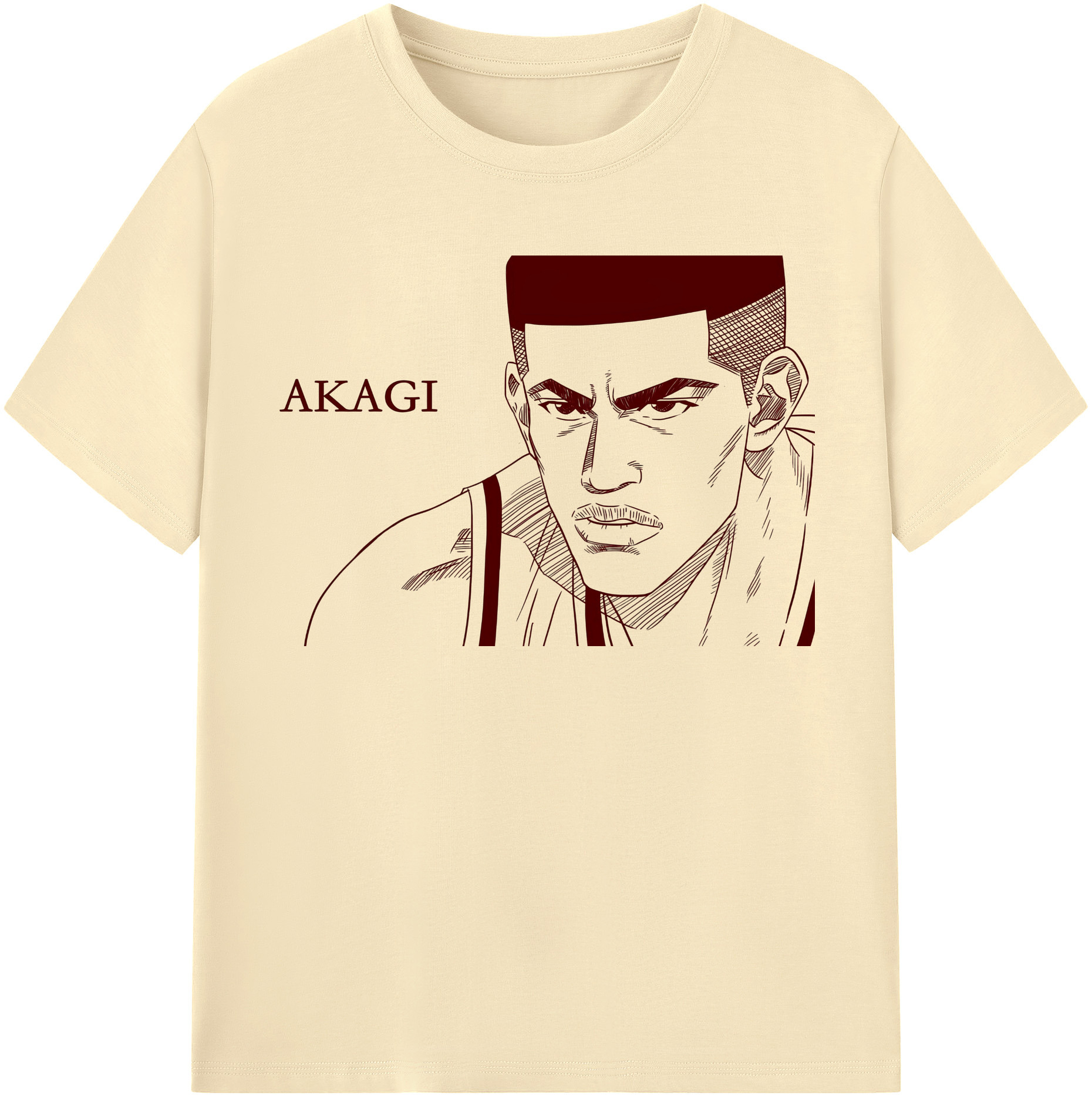 SLAM DUNK／スラムダンク 綿100％半袖Tシャツ（フロントプリント）