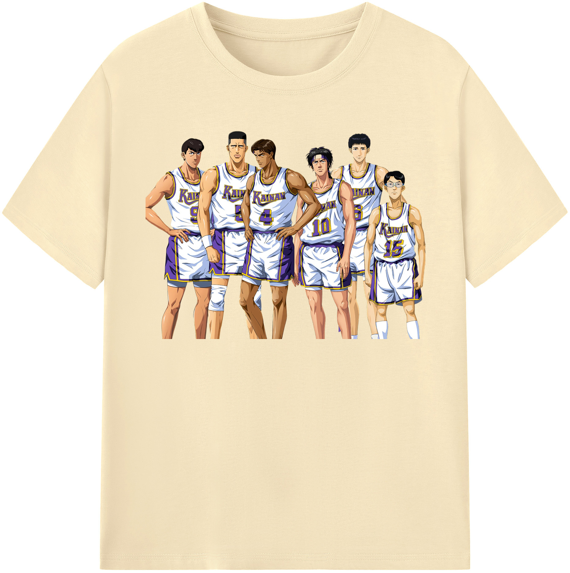 SLAM DUNK／スラムダンク 綿100％半袖Tシャツ（フロントプリント）