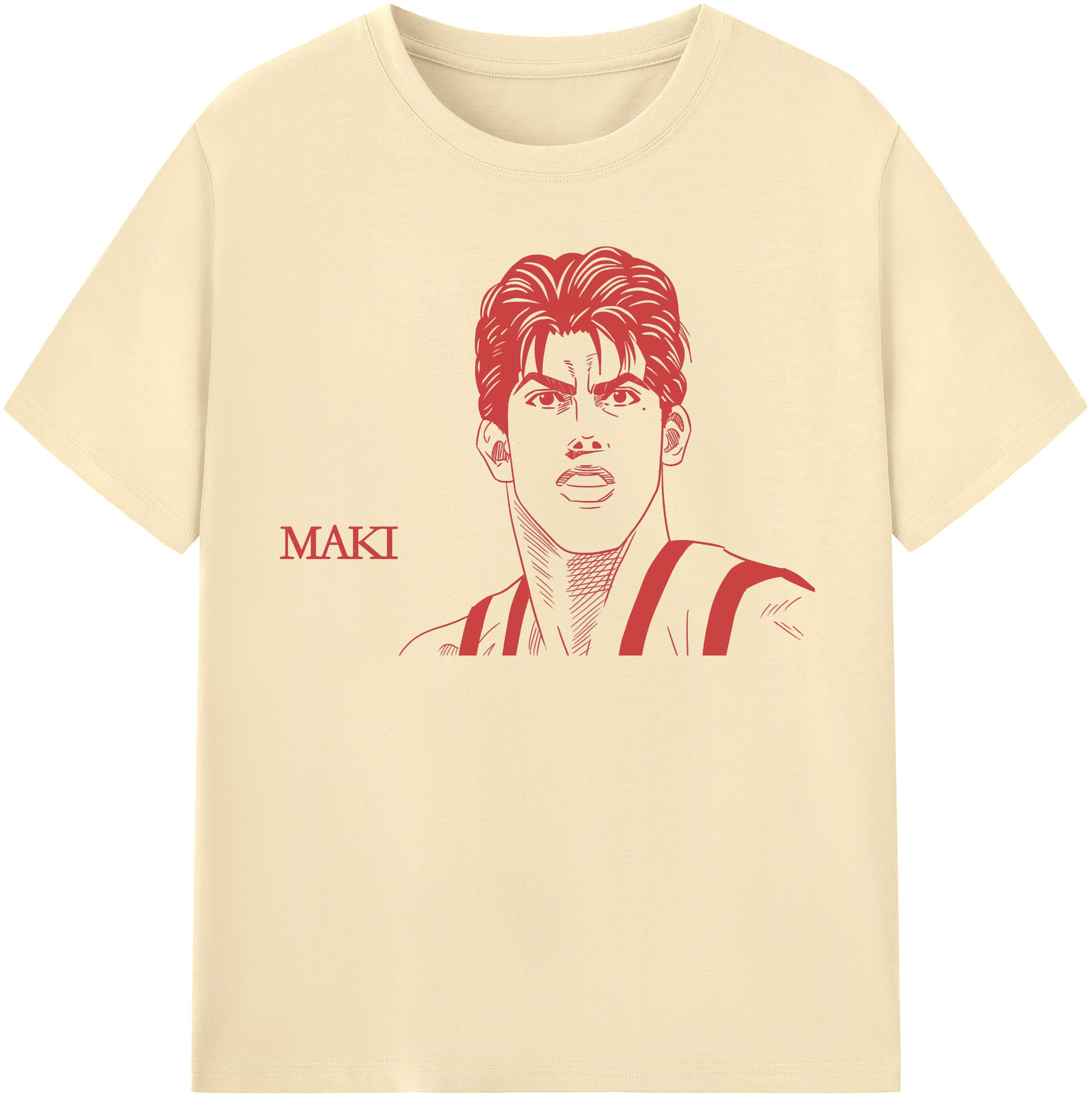 SLAM DUNK／スラムダンク 綿100％半袖Tシャツ（フロントプリント）