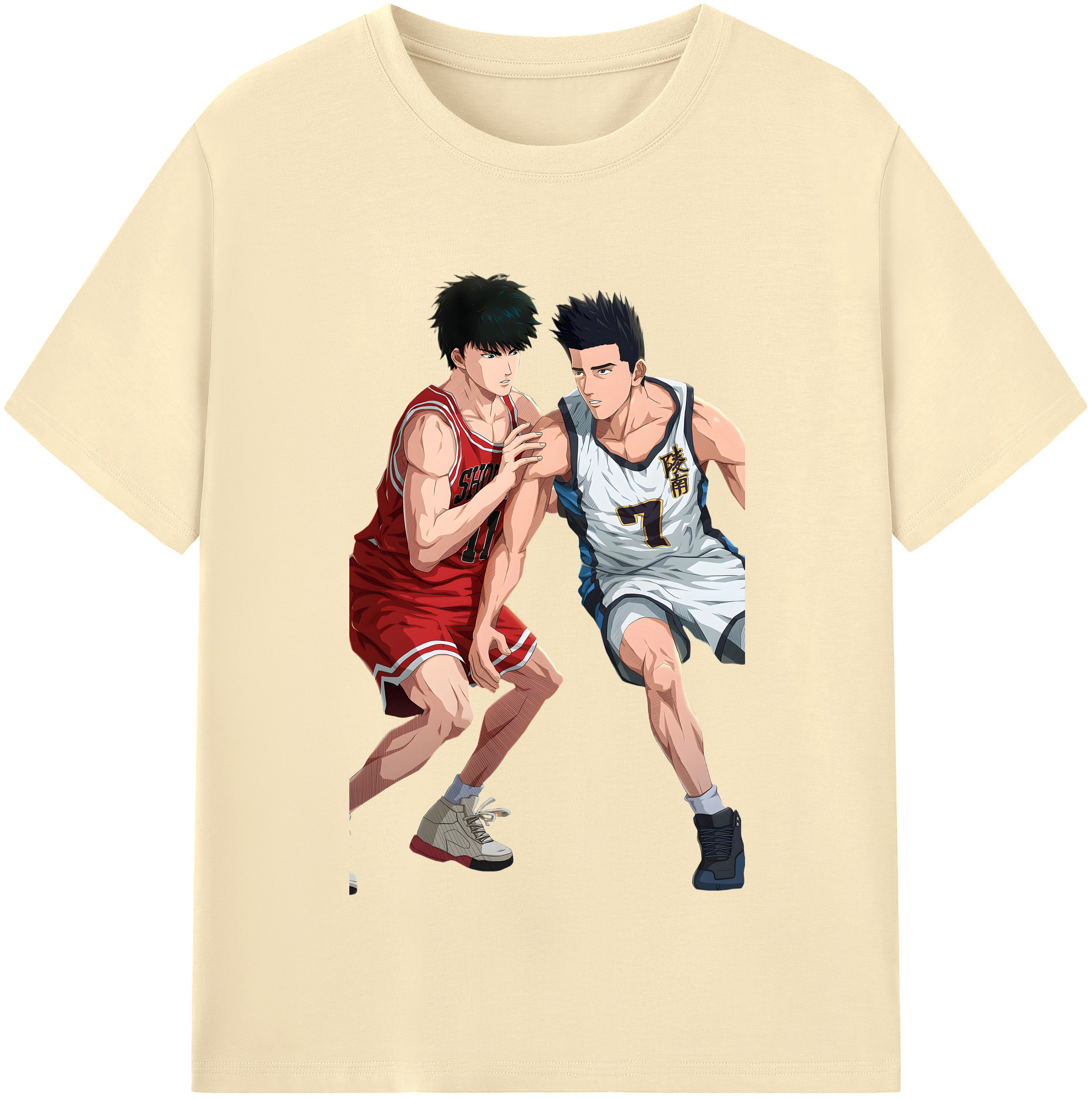 SLAM DUNK／スラムダンク 綿100％半袖Tシャツ（フロントプリント）