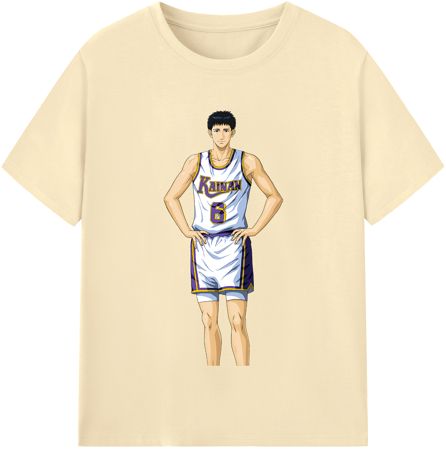 SLAM DUNK／スラムダンク 綿100％半袖Tシャツ（フロントプリント）
