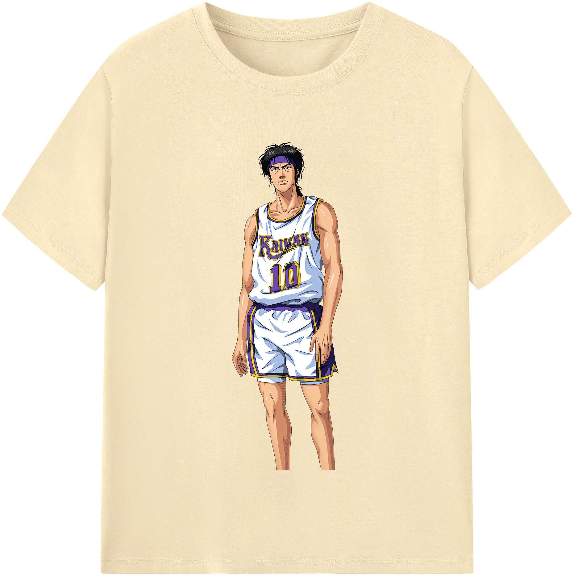 SLAM DUNK／スラムダンク 綿100％半袖Tシャツ（フロントプリント）