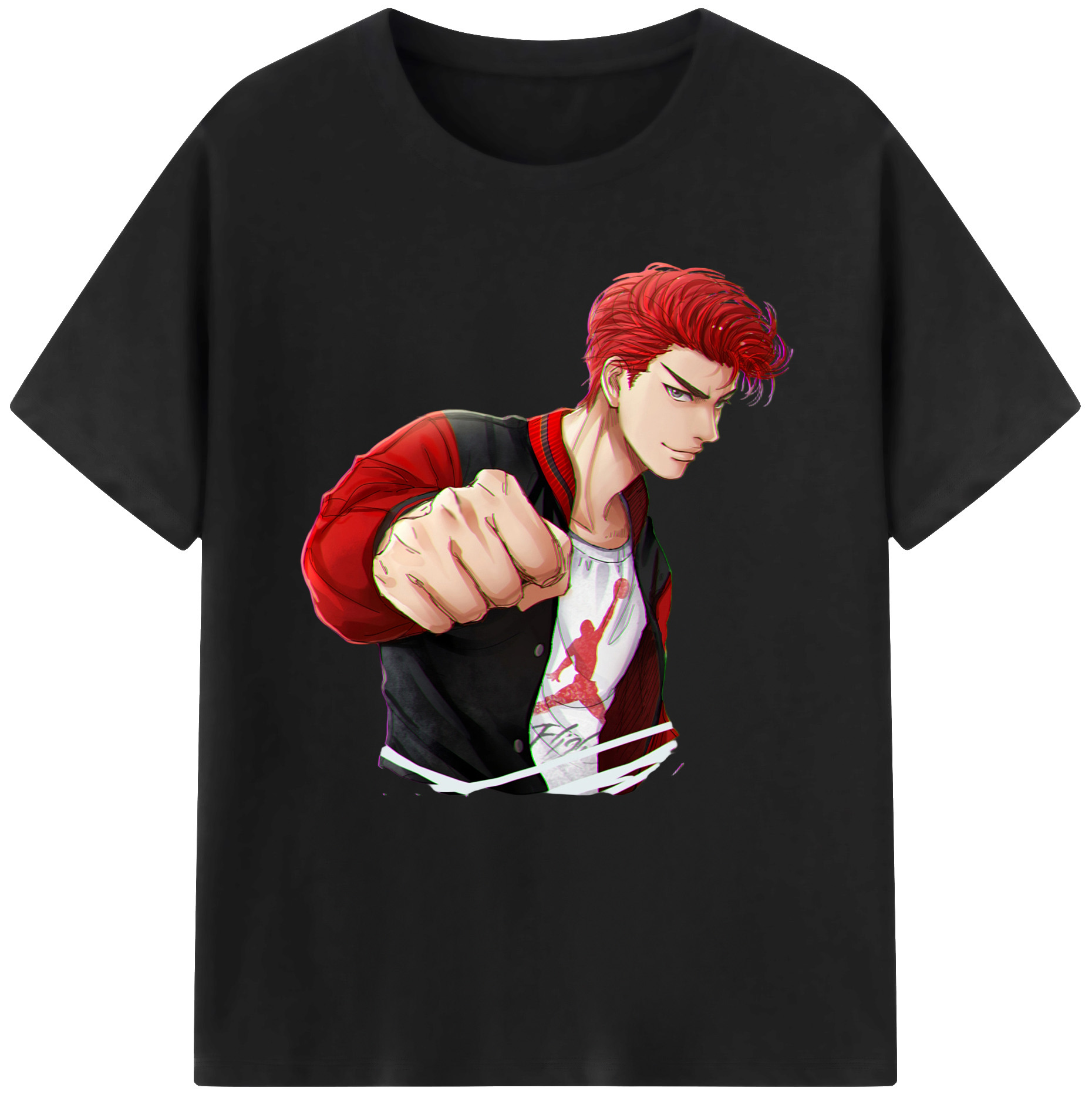 SLAM DUNK／スラムダンク 綿100％半袖Tシャツ（フロントプリント）