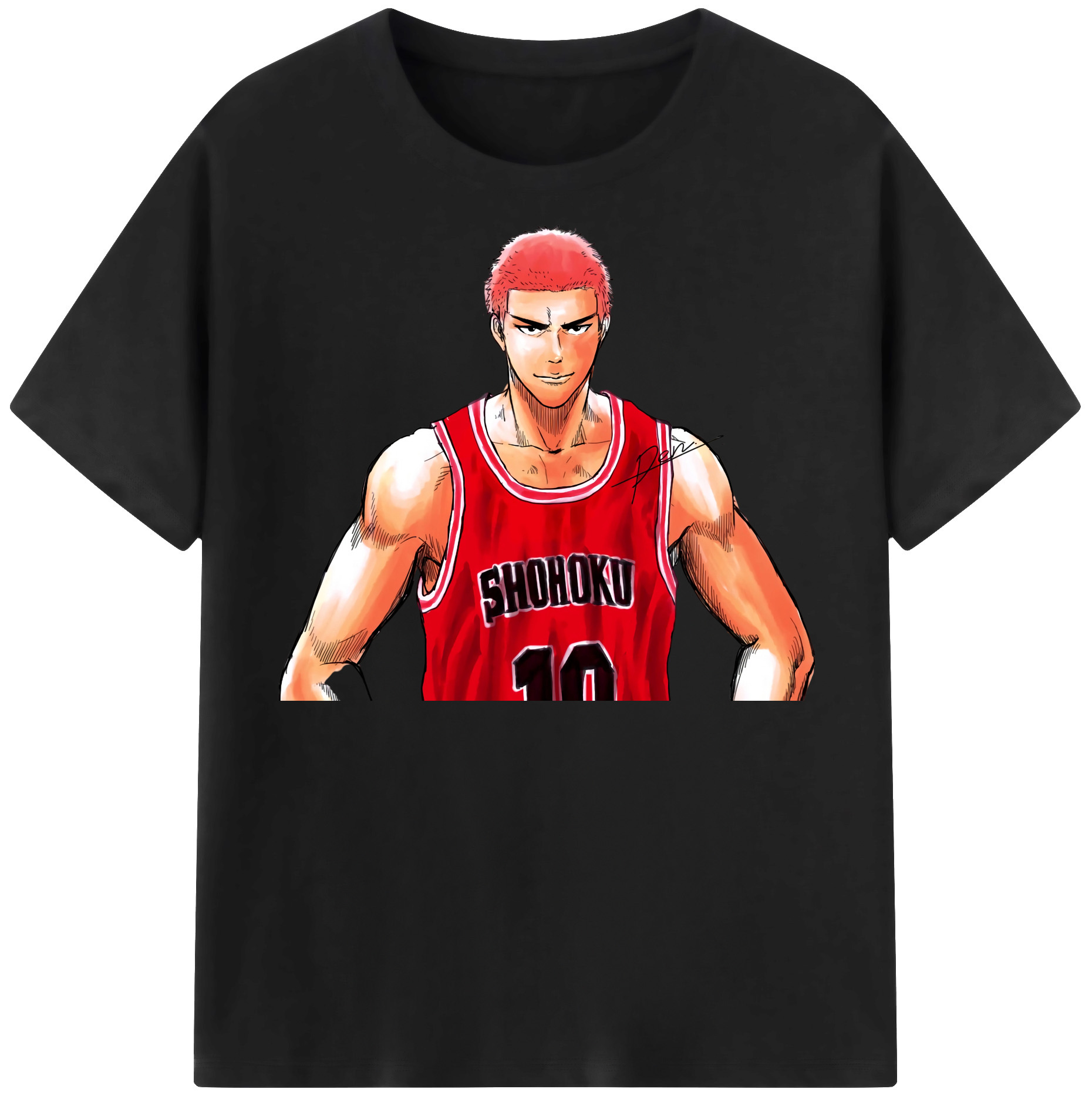 SLAM DUNK／スラムダンク 綿100％半袖Tシャツ（フロントプリント）