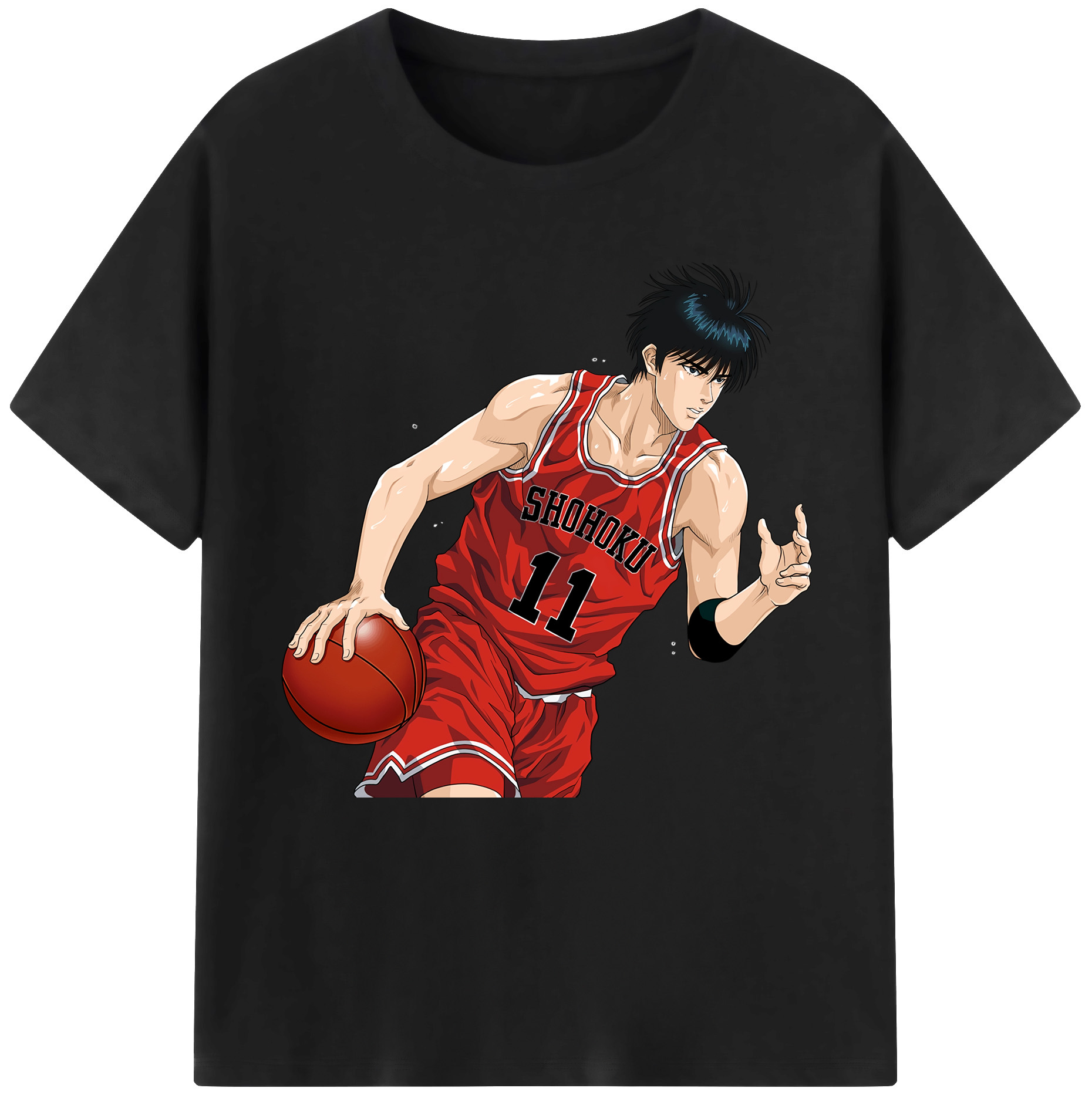 SLAM DUNK／スラムダンク 綿100％半袖Tシャツ（フロントプリント）