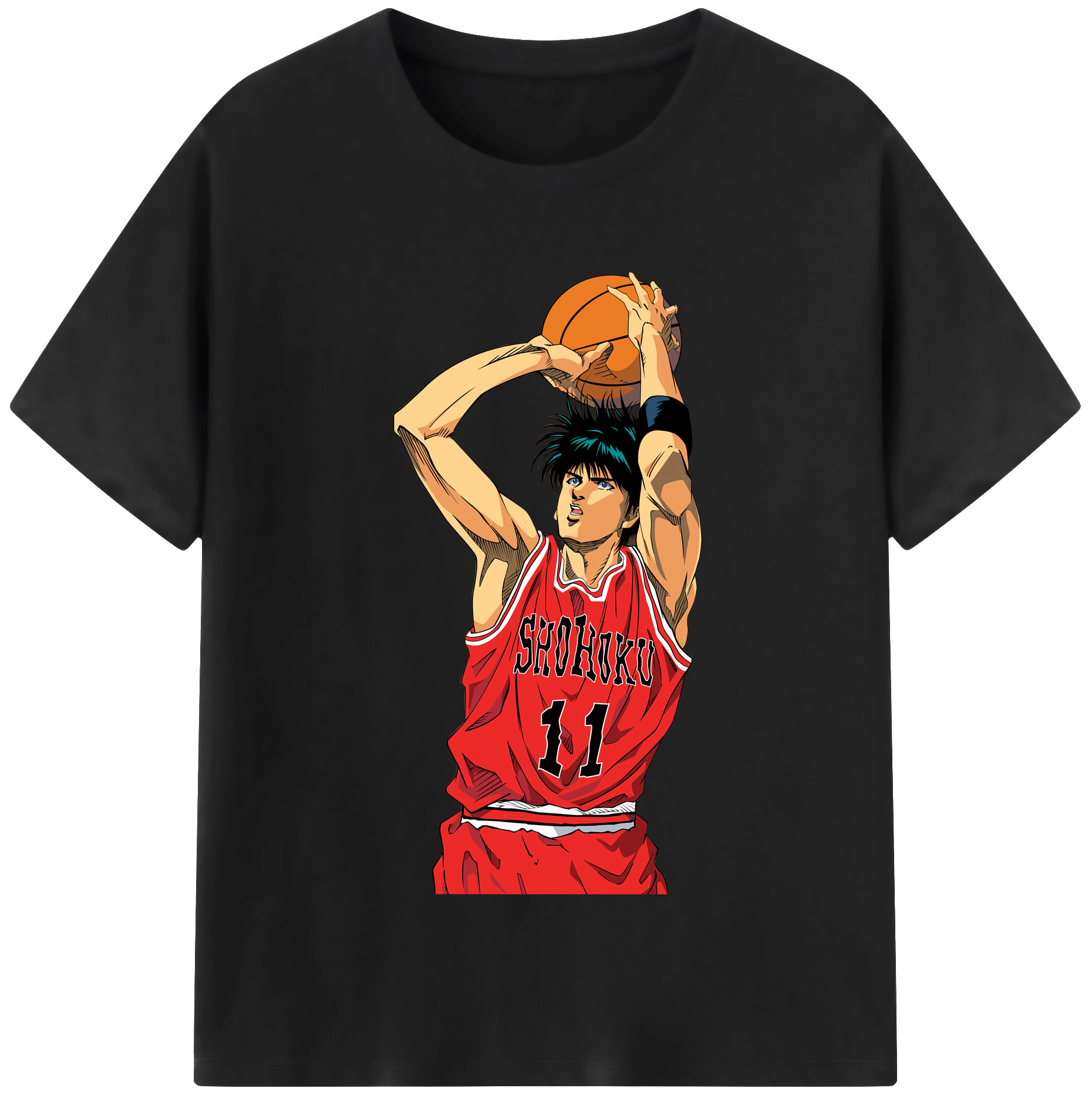SLAM DUNK／スラムダンク 綿100％半袖Tシャツ（フロントプリント）