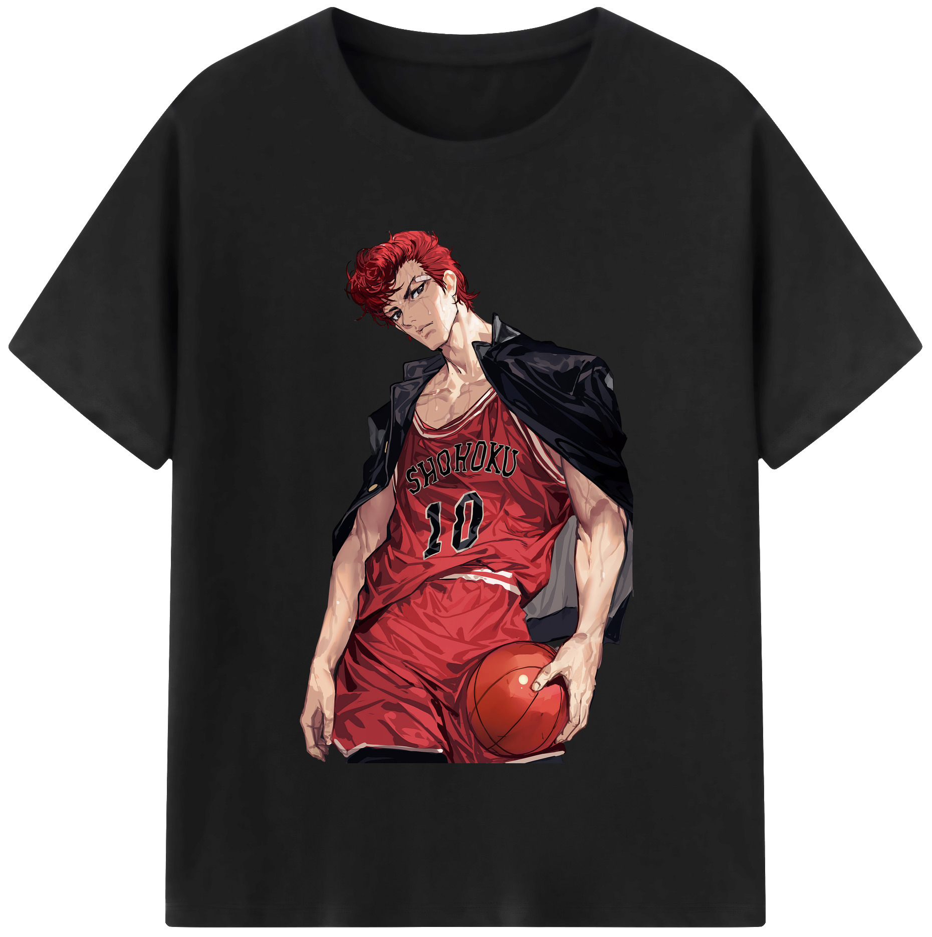 SLAM DUNK／スラムダンク 綿100％半袖Tシャツ（フロントプリント）