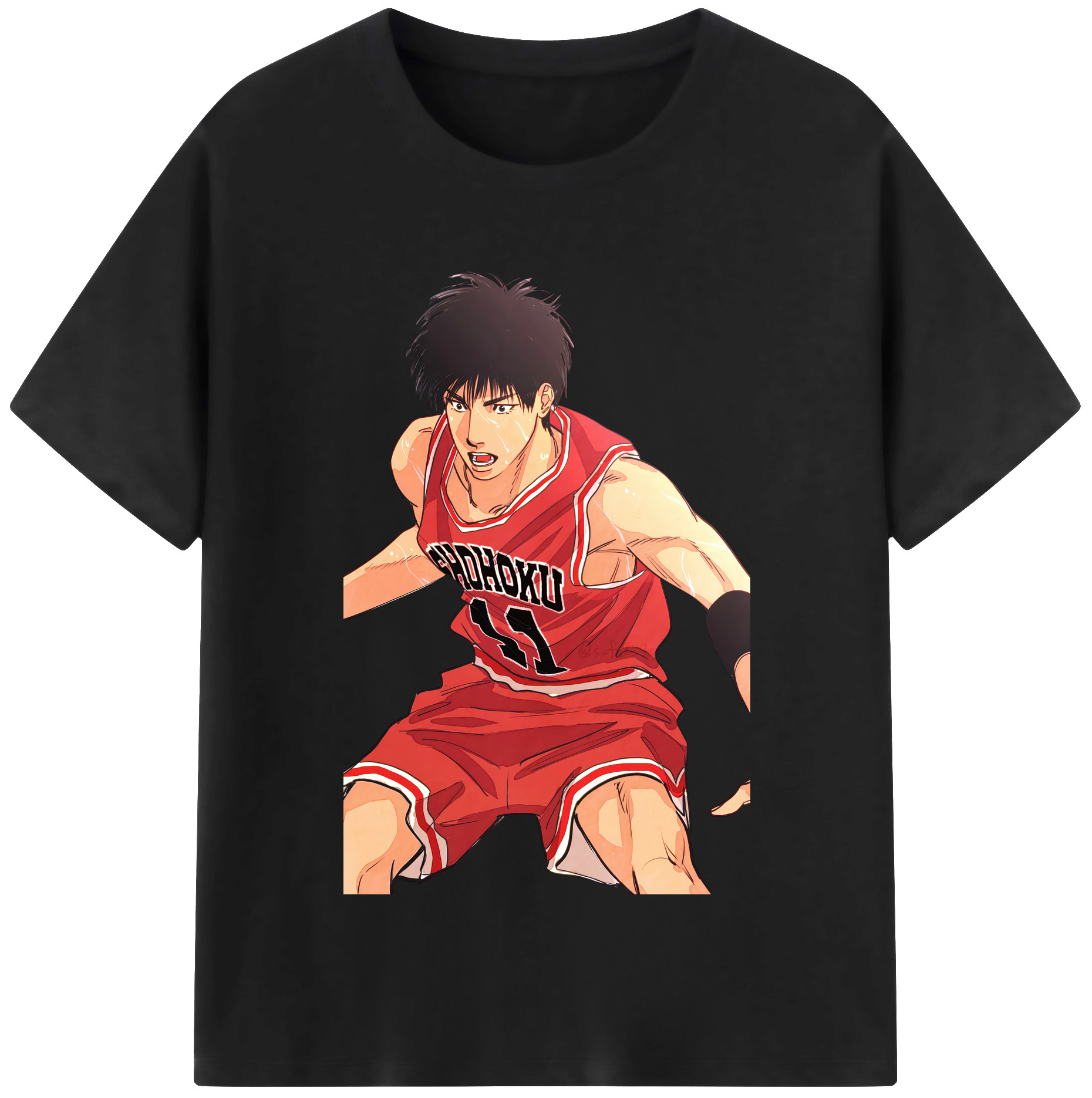 SLAM DUNK／スラムダンク 綿100％半袖Tシャツ（フロントプリント）