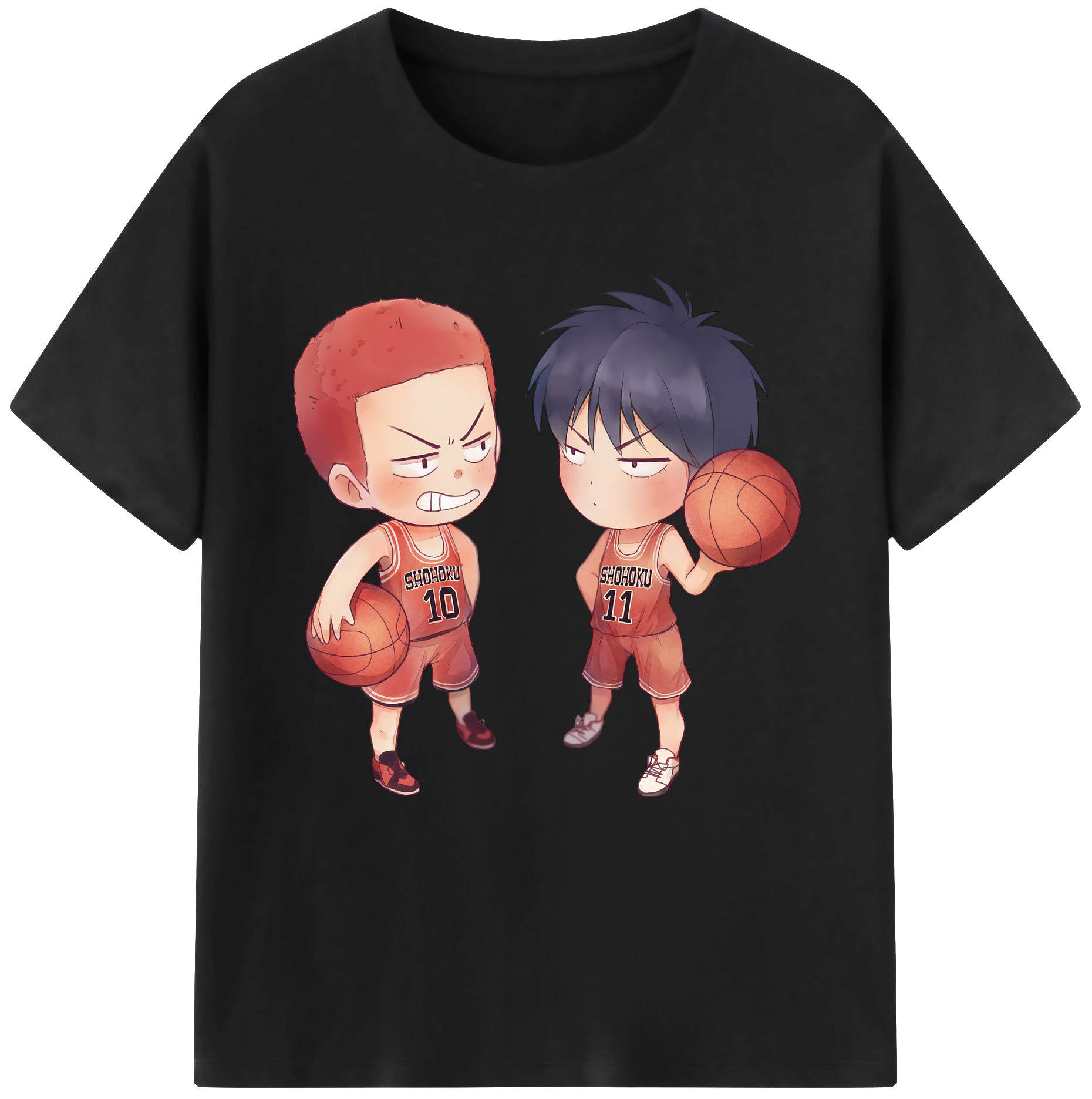 SLAM DUNK／スラムダンク 綿100％半袖Tシャツ（フロントプリント）
