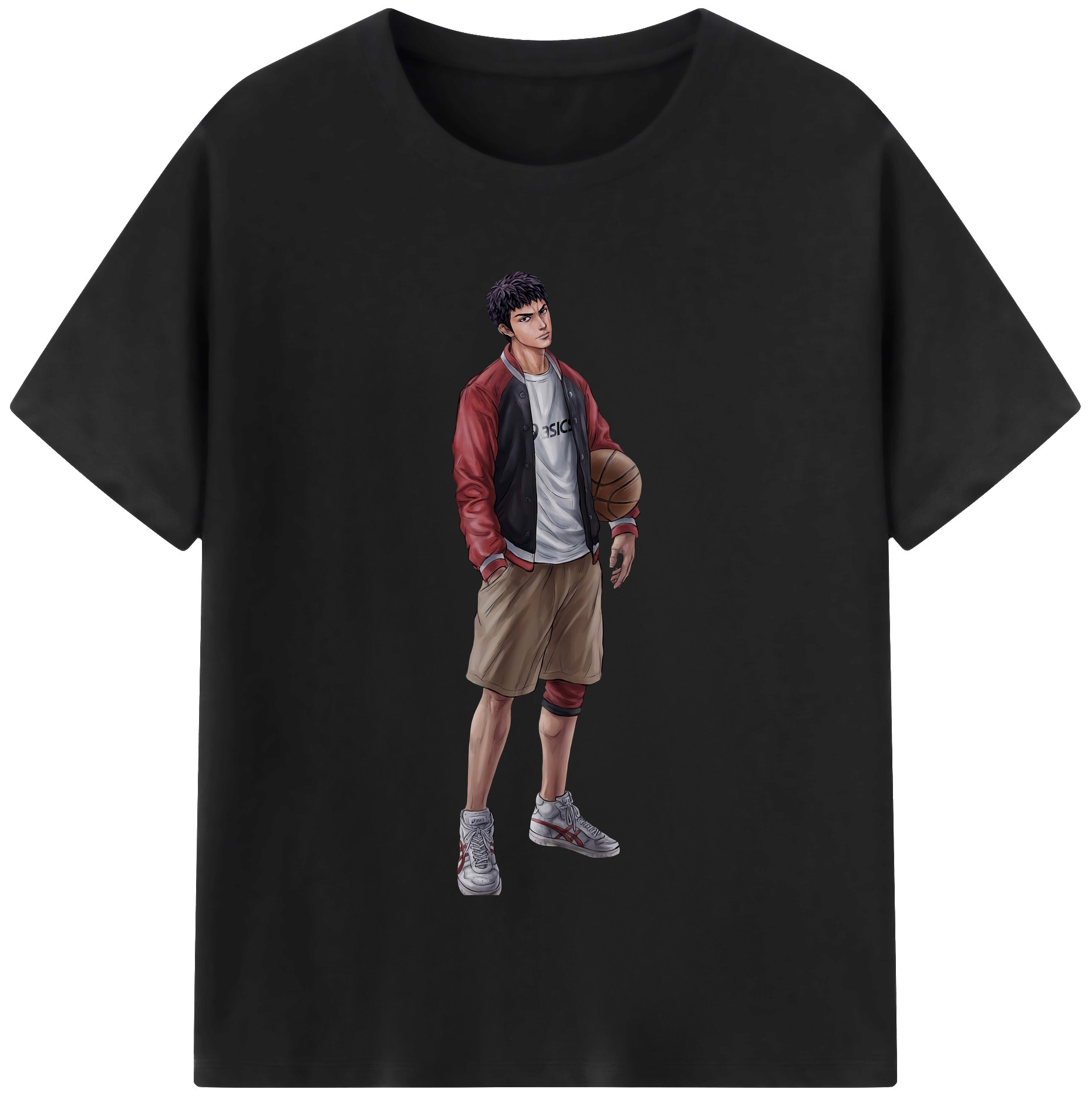 SLAM DUNK／スラムダンク 綿100％半袖Tシャツ（フロントプリント）
