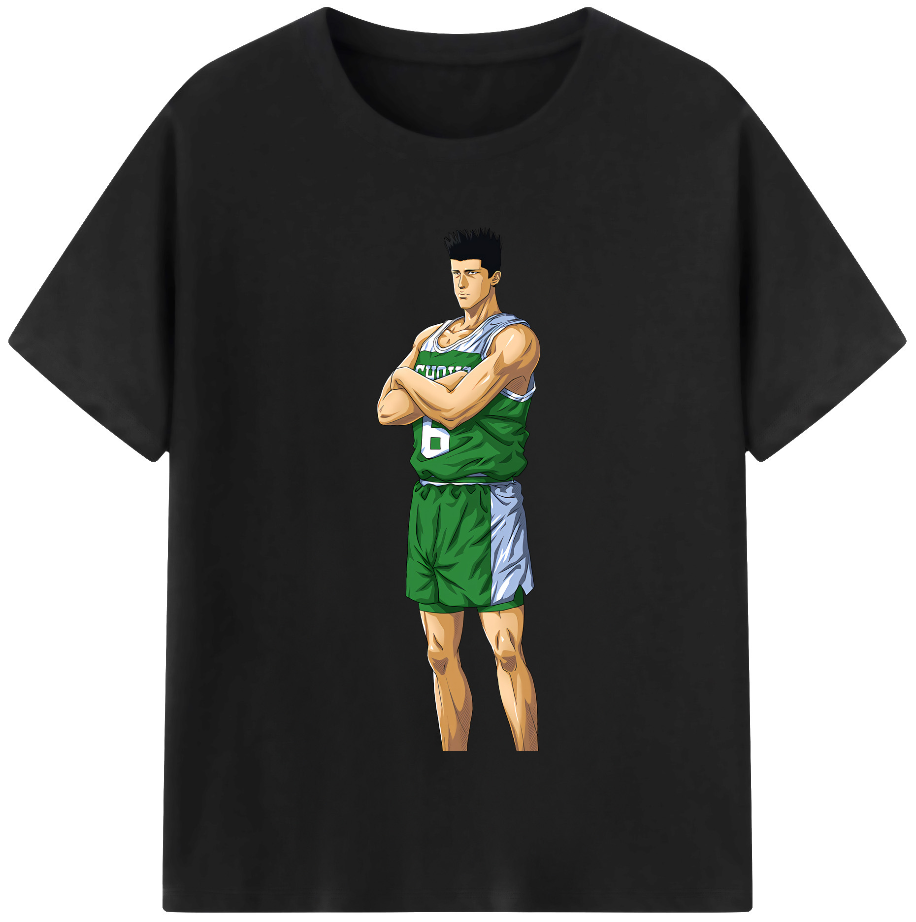 SLAM DUNK／スラムダンク 綿100％半袖Tシャツ（フロントプリント）