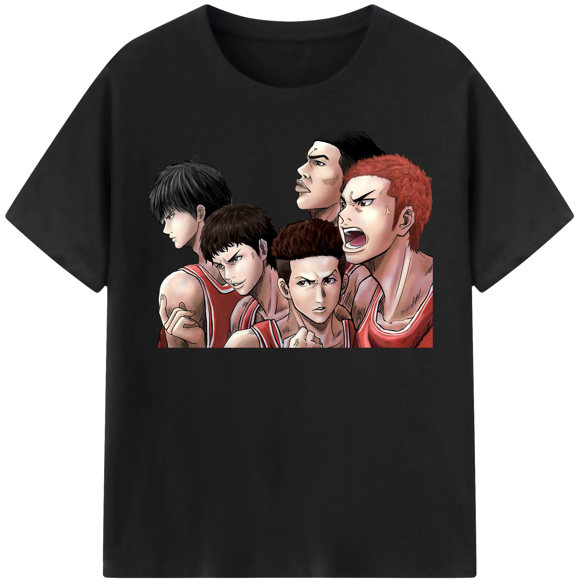 SLAM DUNK／スラムダンク 綿100％半袖Tシャツ（フロントプリント）