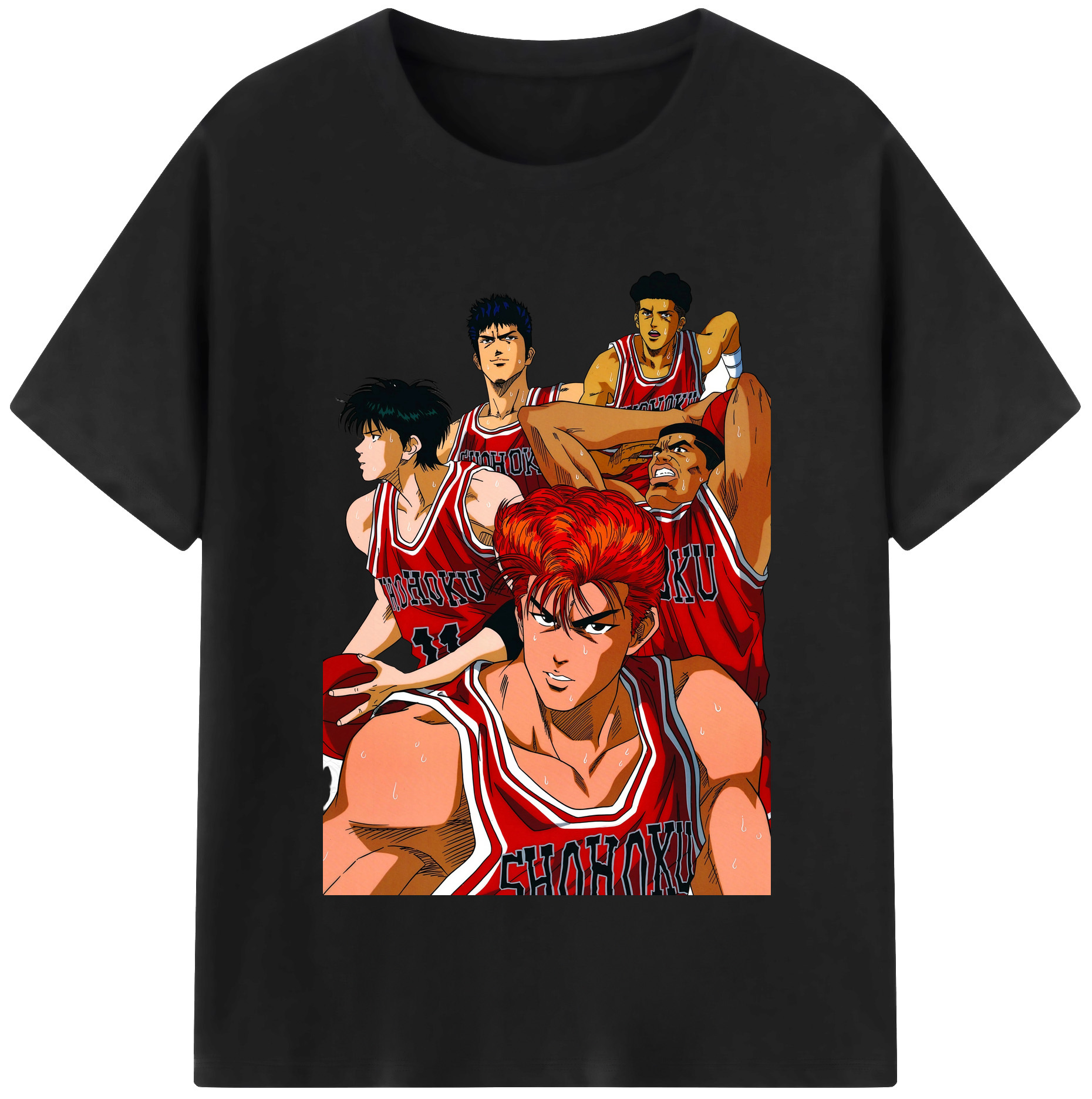 SLAM DUNK／スラムダンク 綿100％半袖Tシャツ（フロントプリント）