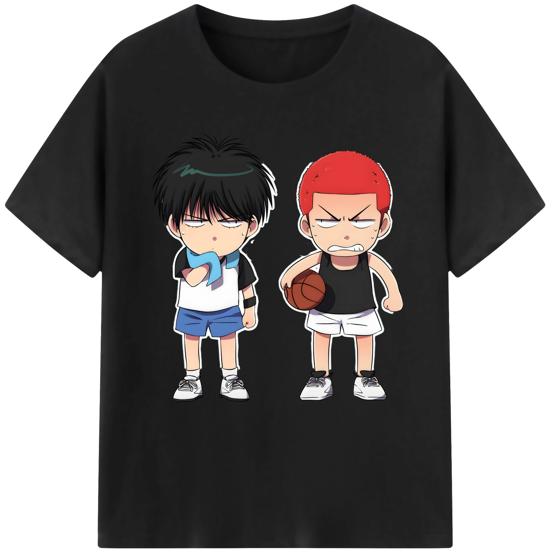 SLAM DUNK／スラムダンク 綿100％半袖Tシャツ（フロントプリント）
