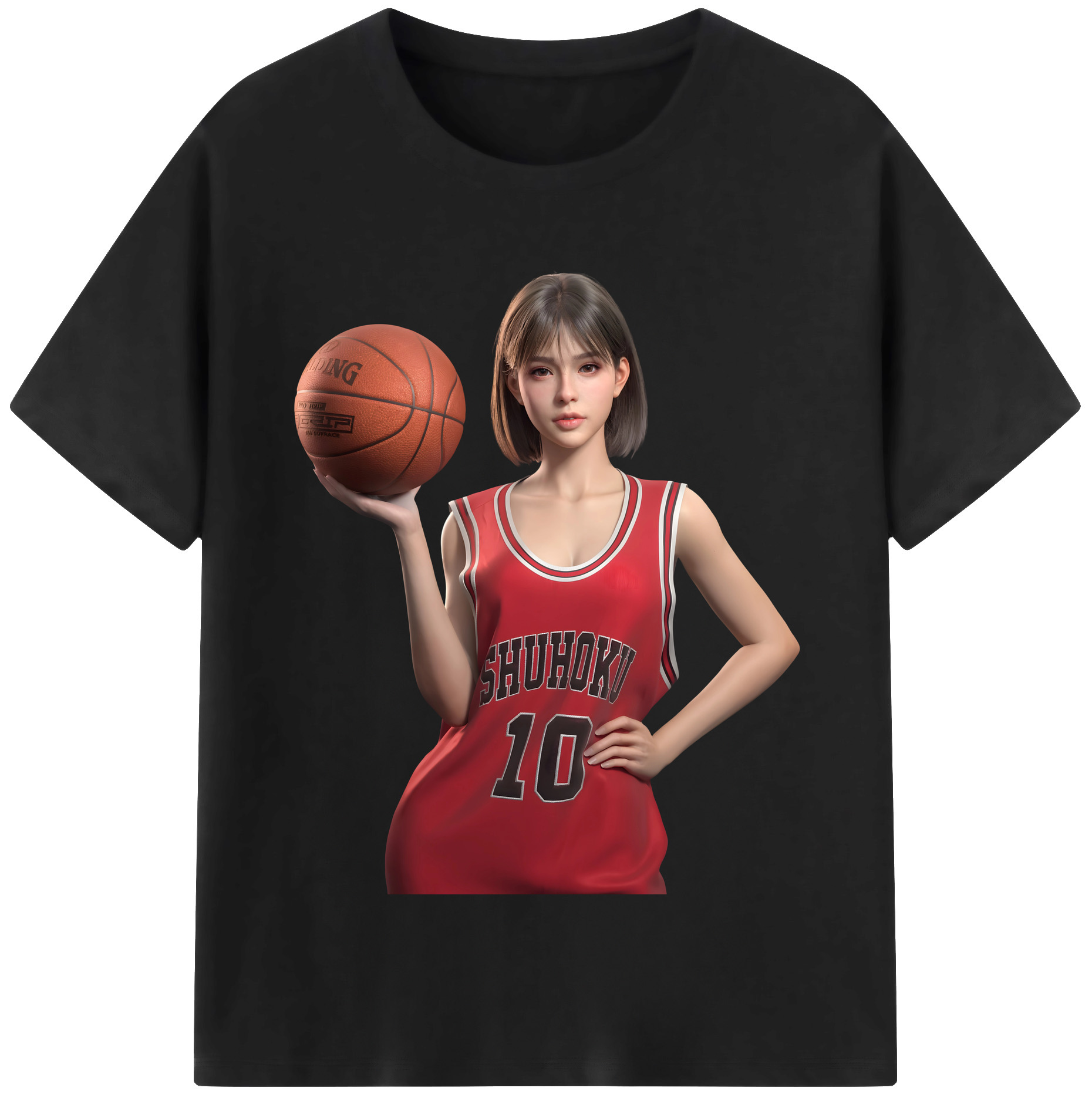 SLAM DUNK／スラムダンク 綿100％半袖Tシャツ（フロントプリント）