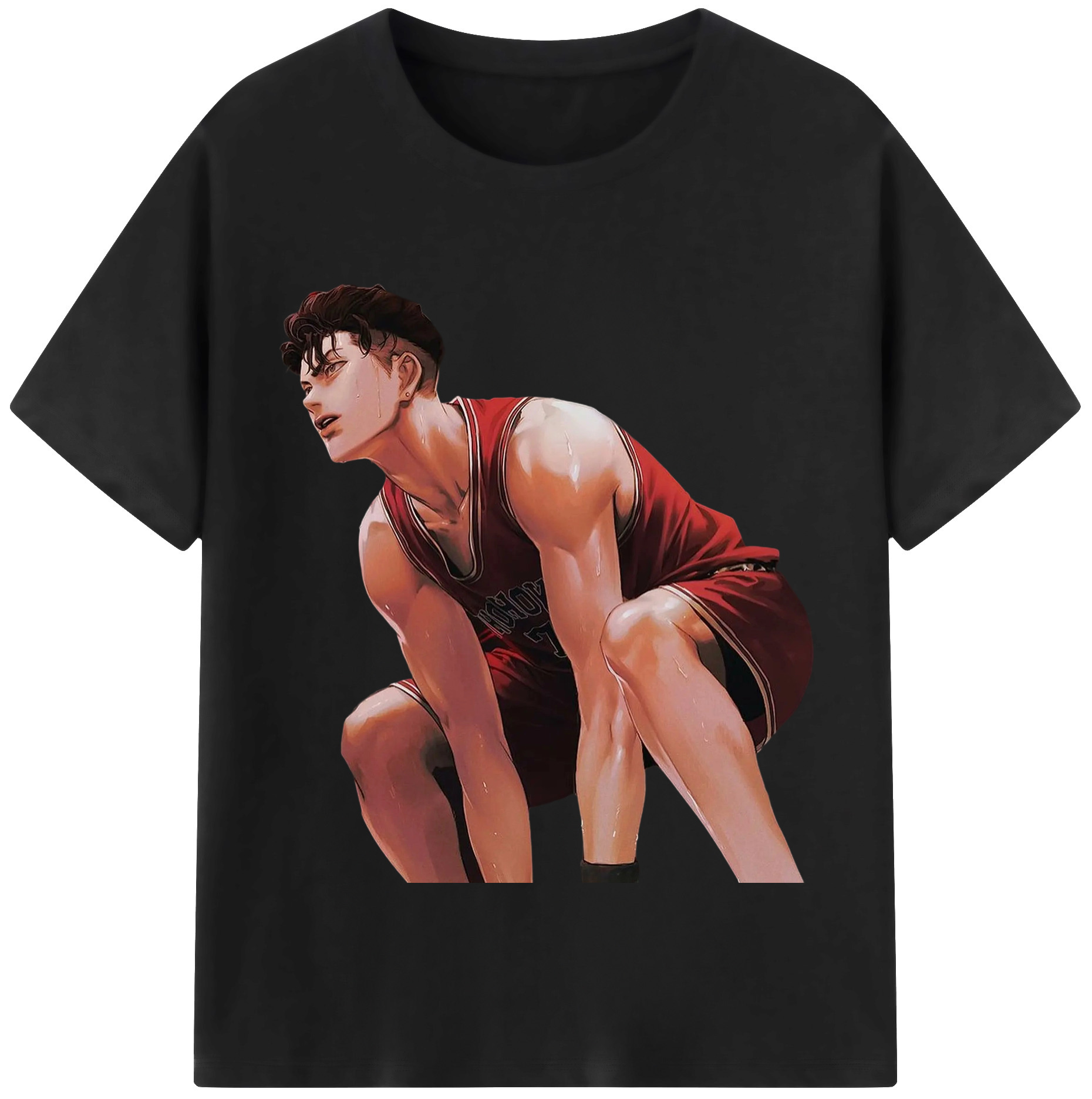SLAM DUNK／スラムダンク 綿100％半袖Tシャツ（フロントプリント）