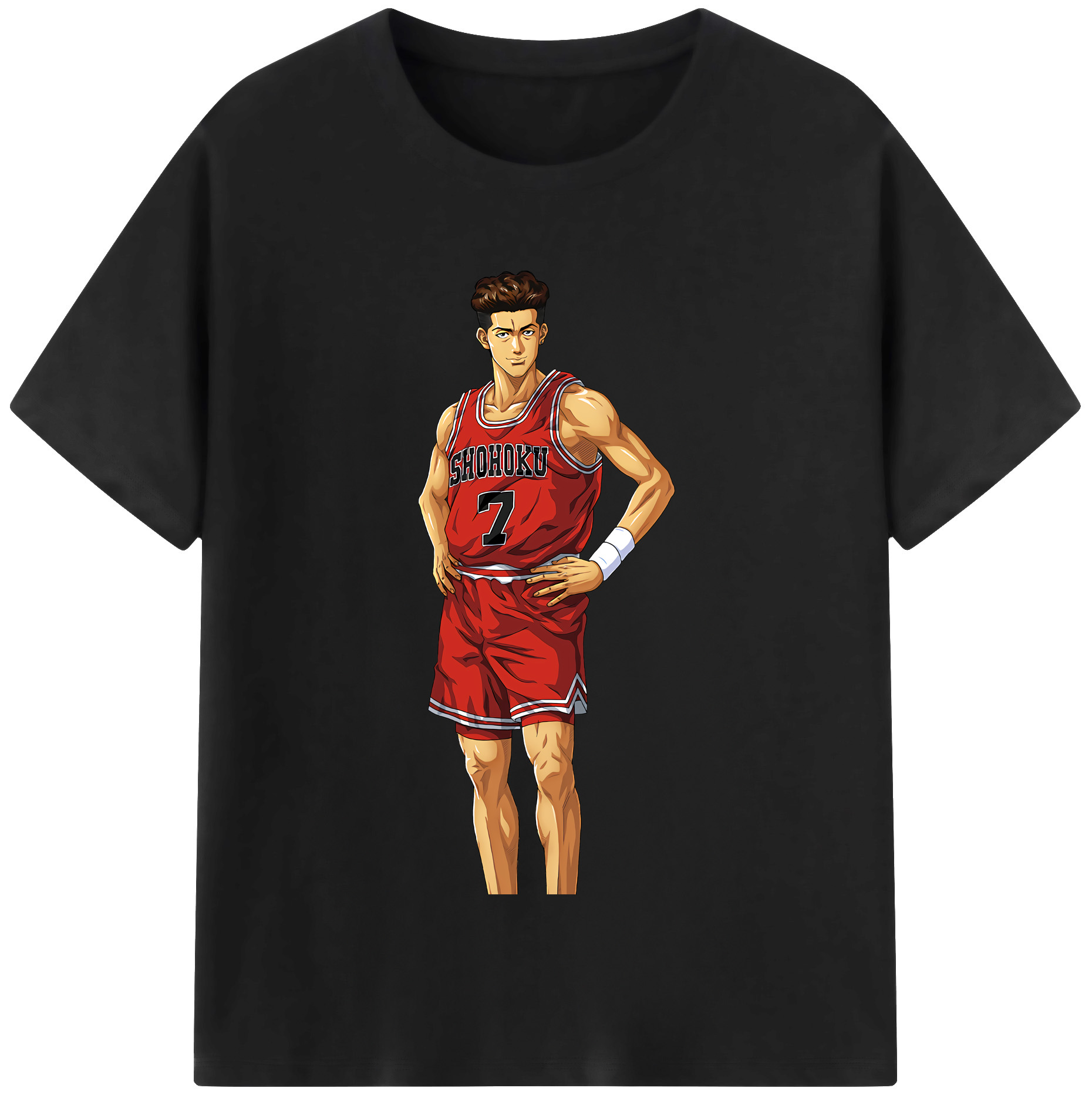 SLAM DUNK／スラムダンク 綿100％半袖Tシャツ（フロントプリント）