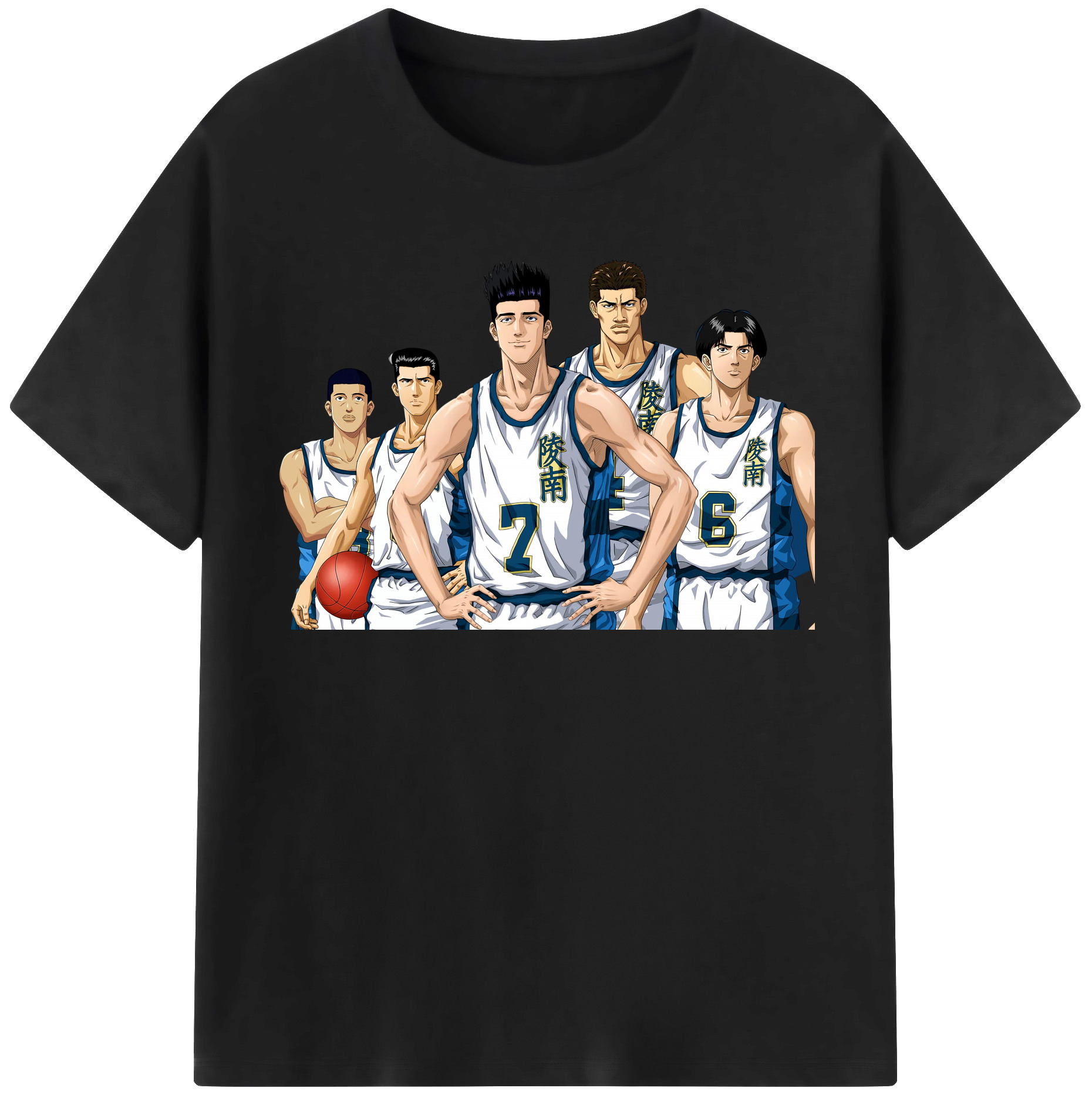 SLAM DUNK／スラムダンク 綿100％半袖Tシャツ（フロントプリント）