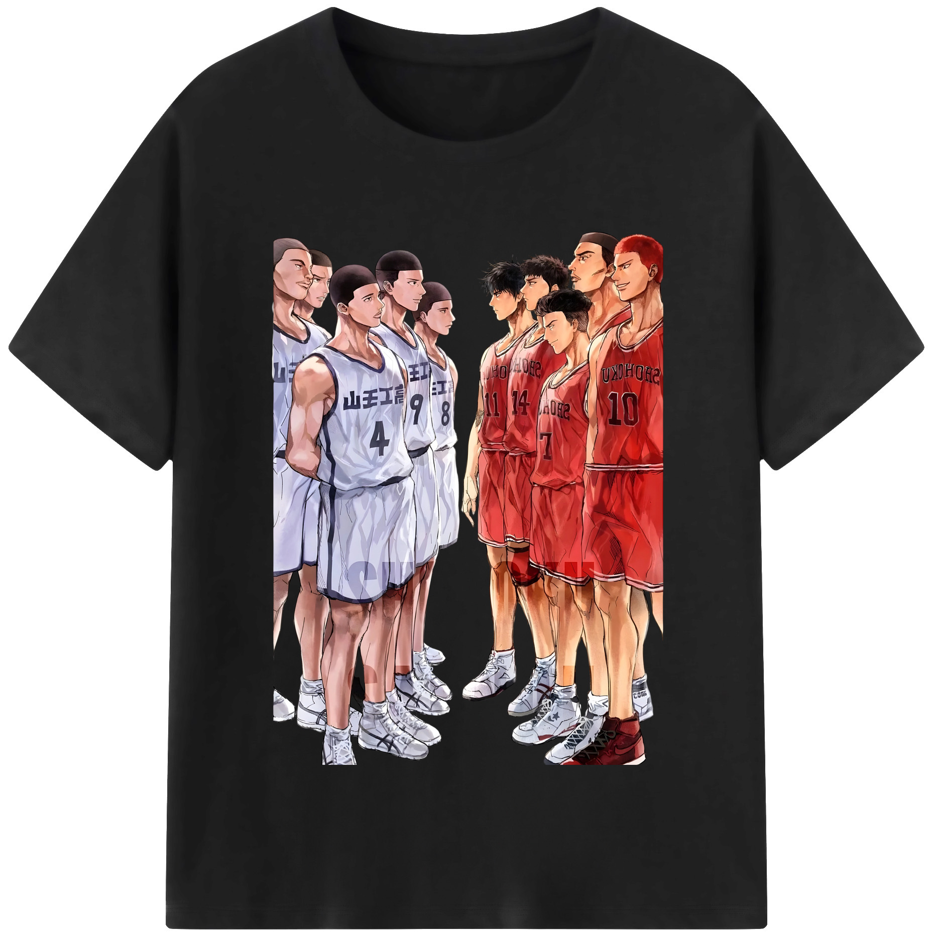 SLAM DUNK／スラムダンク 綿100％半袖Tシャツ（フロントプリント）