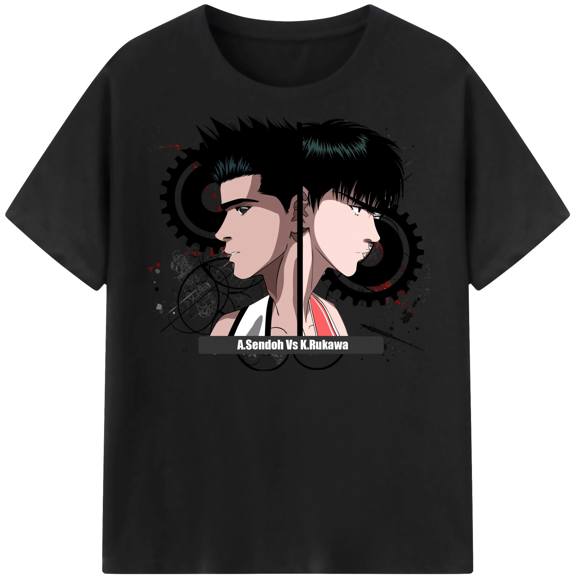 SLAM DUNK／スラムダンク 綿100％半袖Tシャツ（フロントプリント）