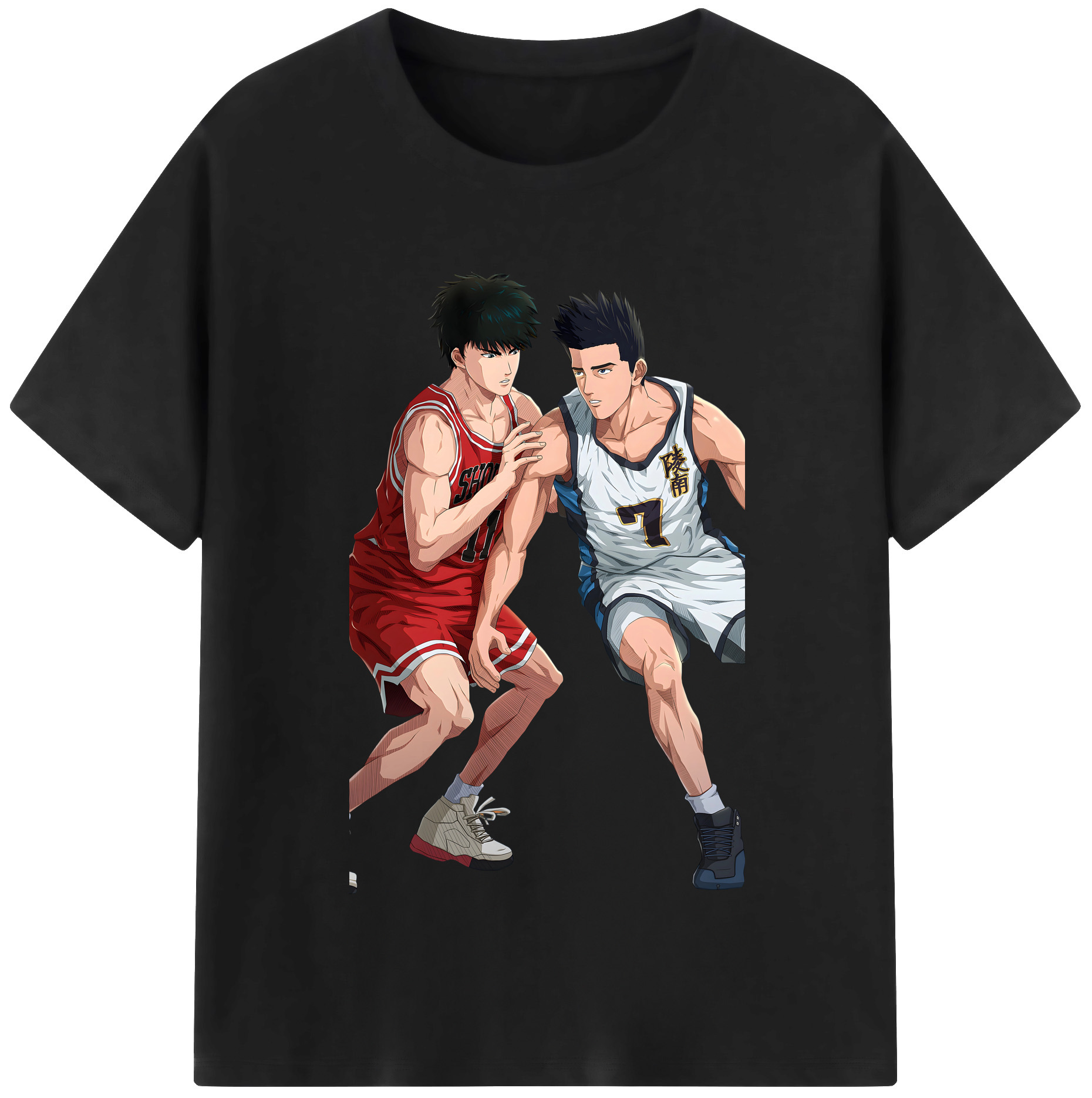SLAM DUNK／スラムダンク 綿100％半袖Tシャツ（フロントプリント）