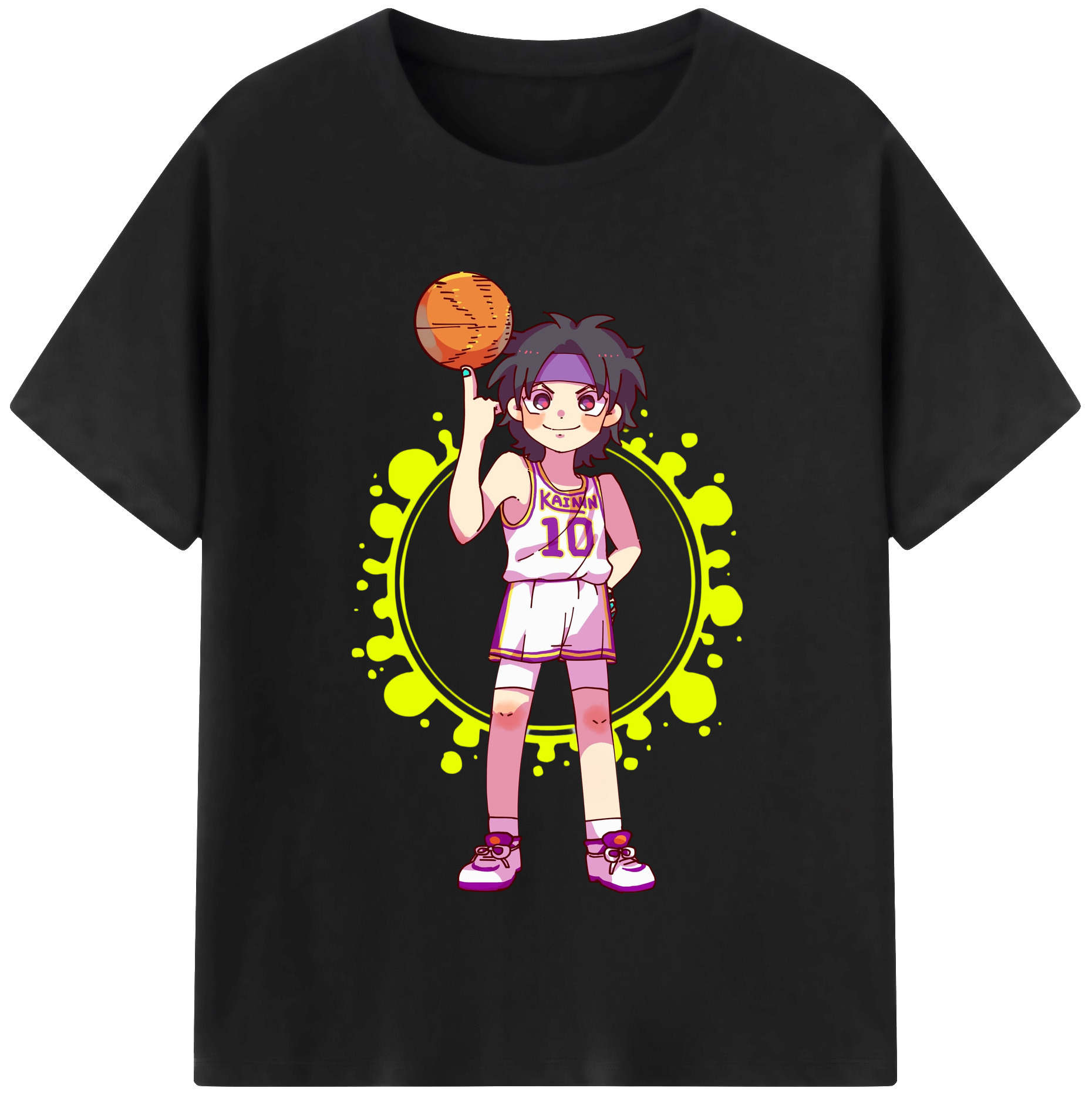 SLAM DUNK／スラムダンク 綿100％半袖Tシャツ（フロントプリント）