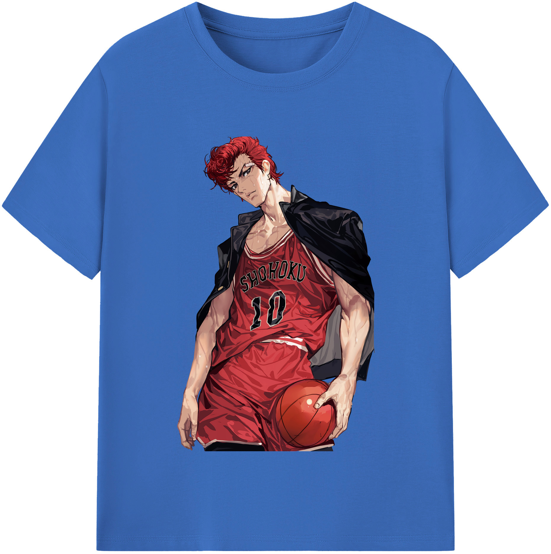 SLAM DUNK／スラムダンク 綿100％半袖Tシャツ（フロントプリント）