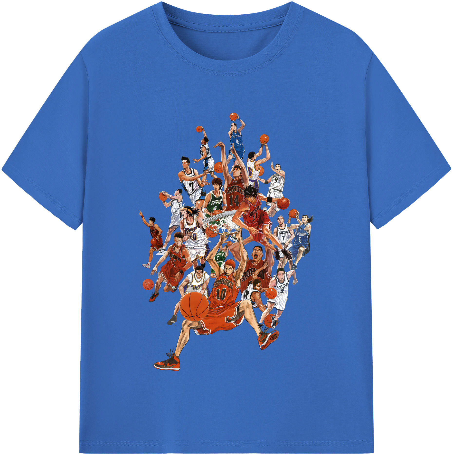 SLAM DUNK／スラムダンク 綿100％半袖Tシャツ（フロントプリント）