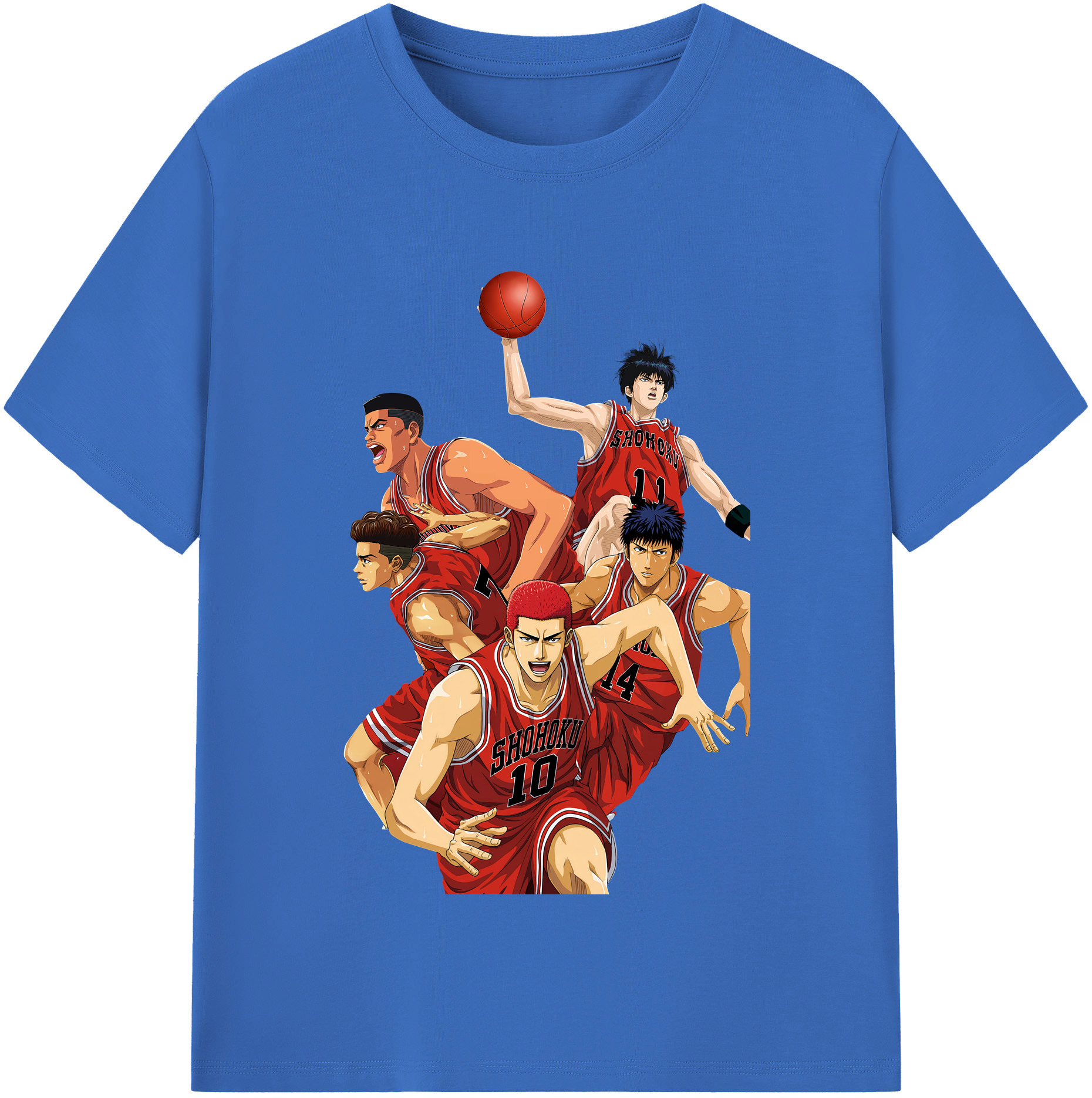 SLAM DUNK／スラムダンク 綿100％半袖Tシャツ（フロントプリント）