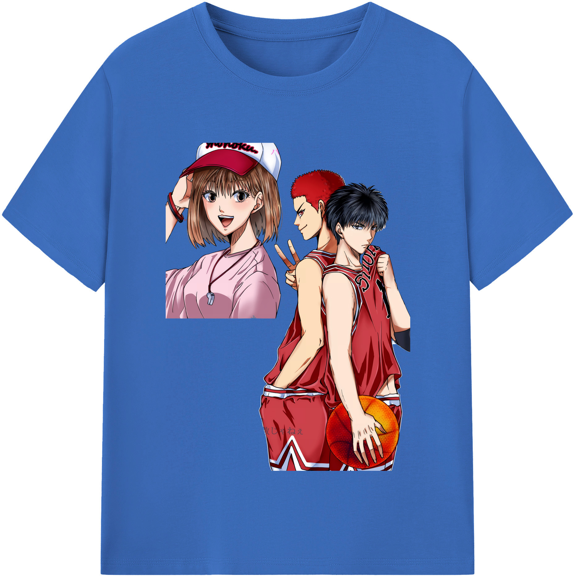 SLAM DUNK／スラムダンク 綿100％半袖Tシャツ（フロントプリント）