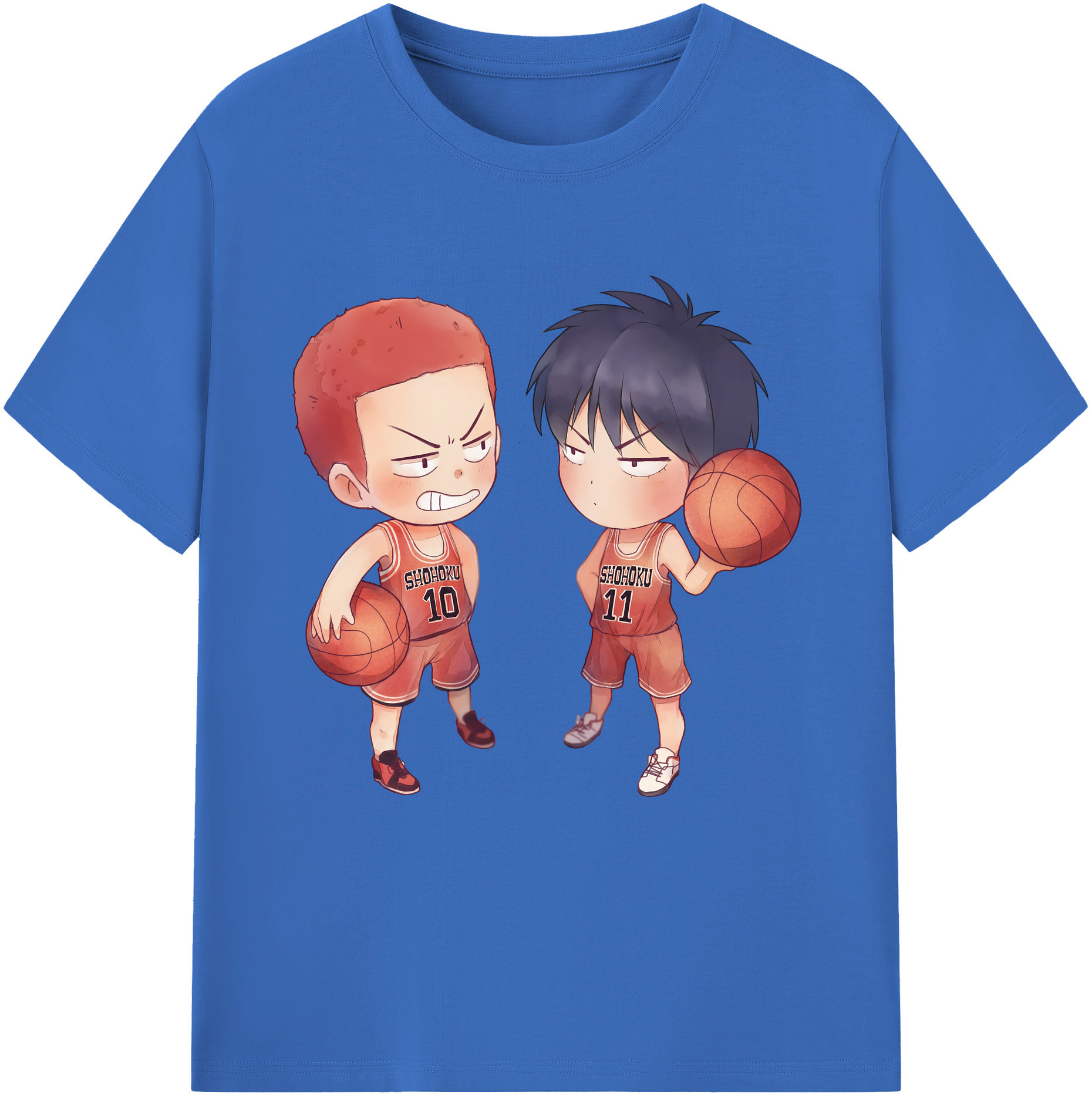 SLAM DUNK／スラムダンク 綿100％半袖Tシャツ（フロントプリント）