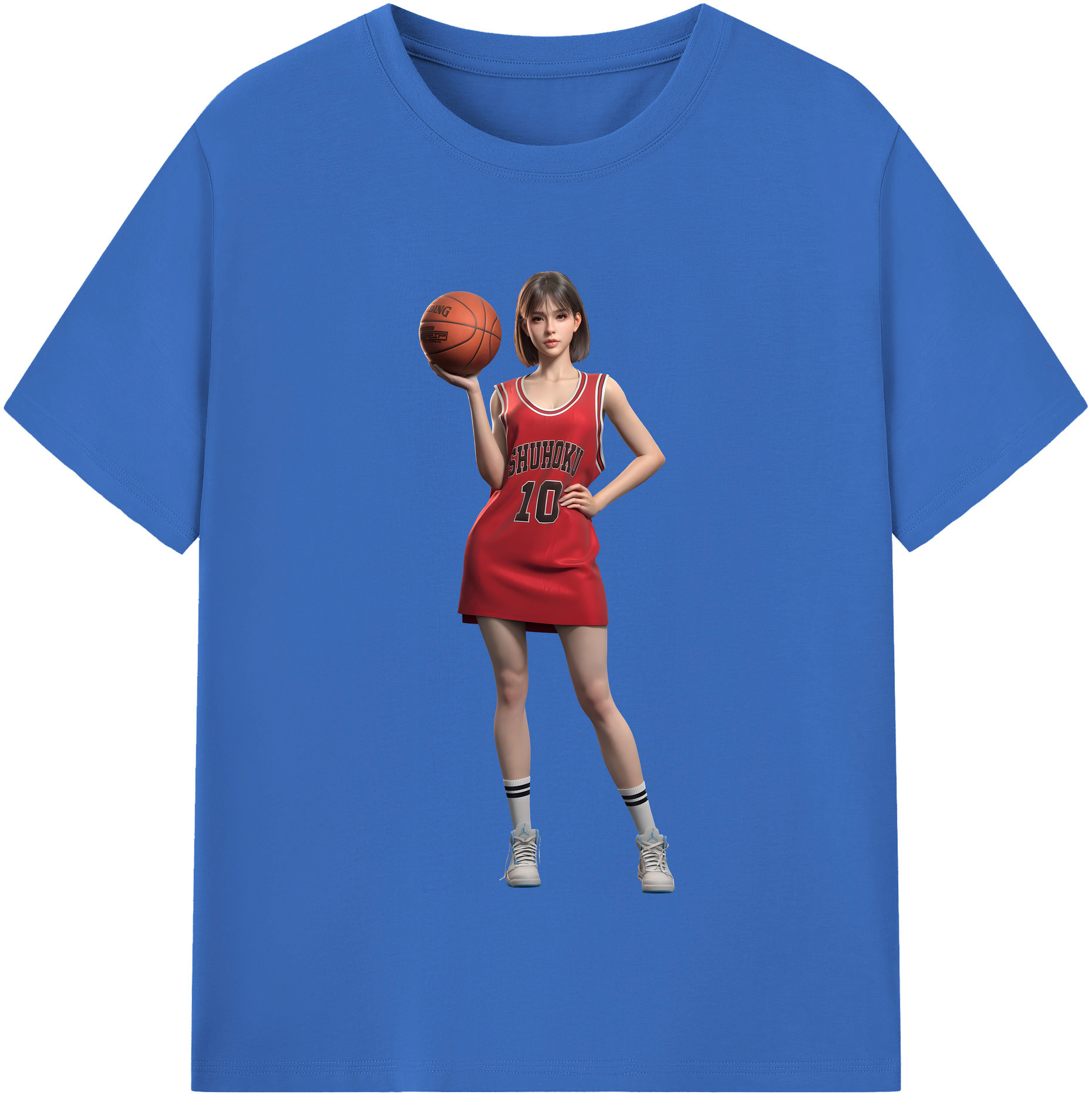 SLAM DUNK／スラムダンク 綿100％半袖Tシャツ（フロントプリント）