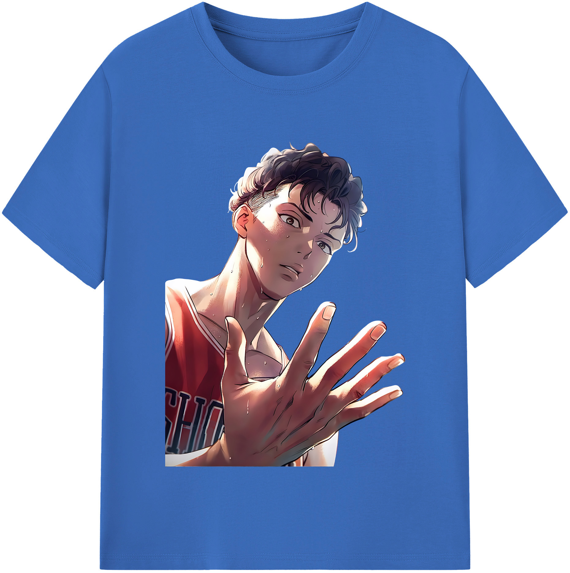 SLAM DUNK／スラムダンク 綿100％半袖Tシャツ（フロントプリント）