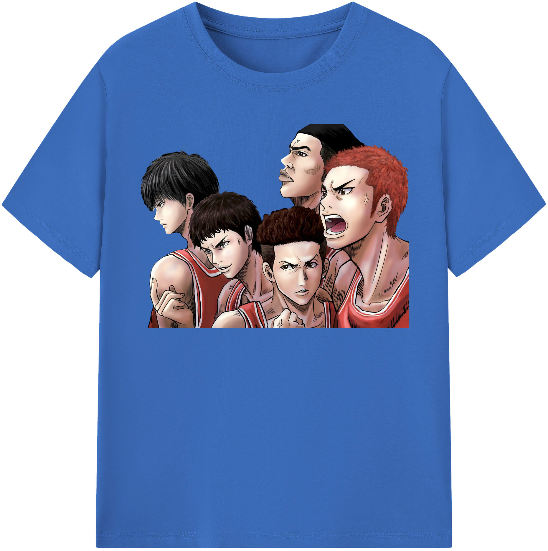 SLAM DUNK／スラムダンク 綿100％半袖Tシャツ（フロントプリント）