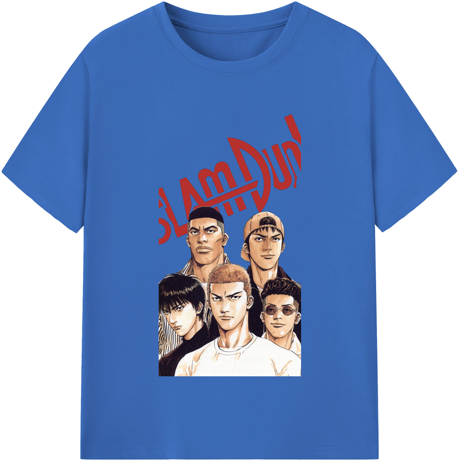 SLAM DUNK／スラムダンク 綿100％半袖Tシャツ（フロントプリント）