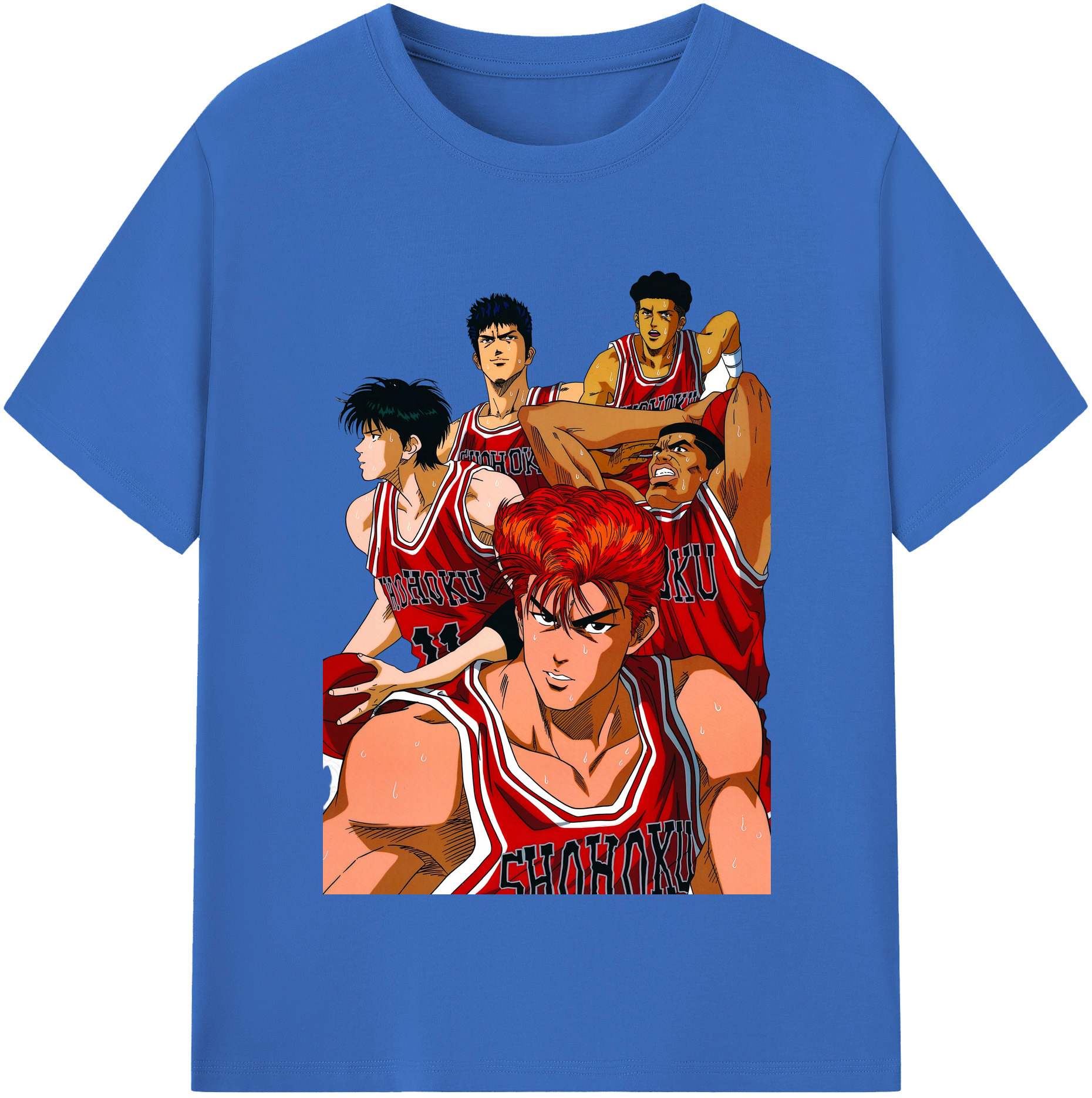 SLAM DUNK／スラムダンク 綿100％半袖Tシャツ（フロントプリント）