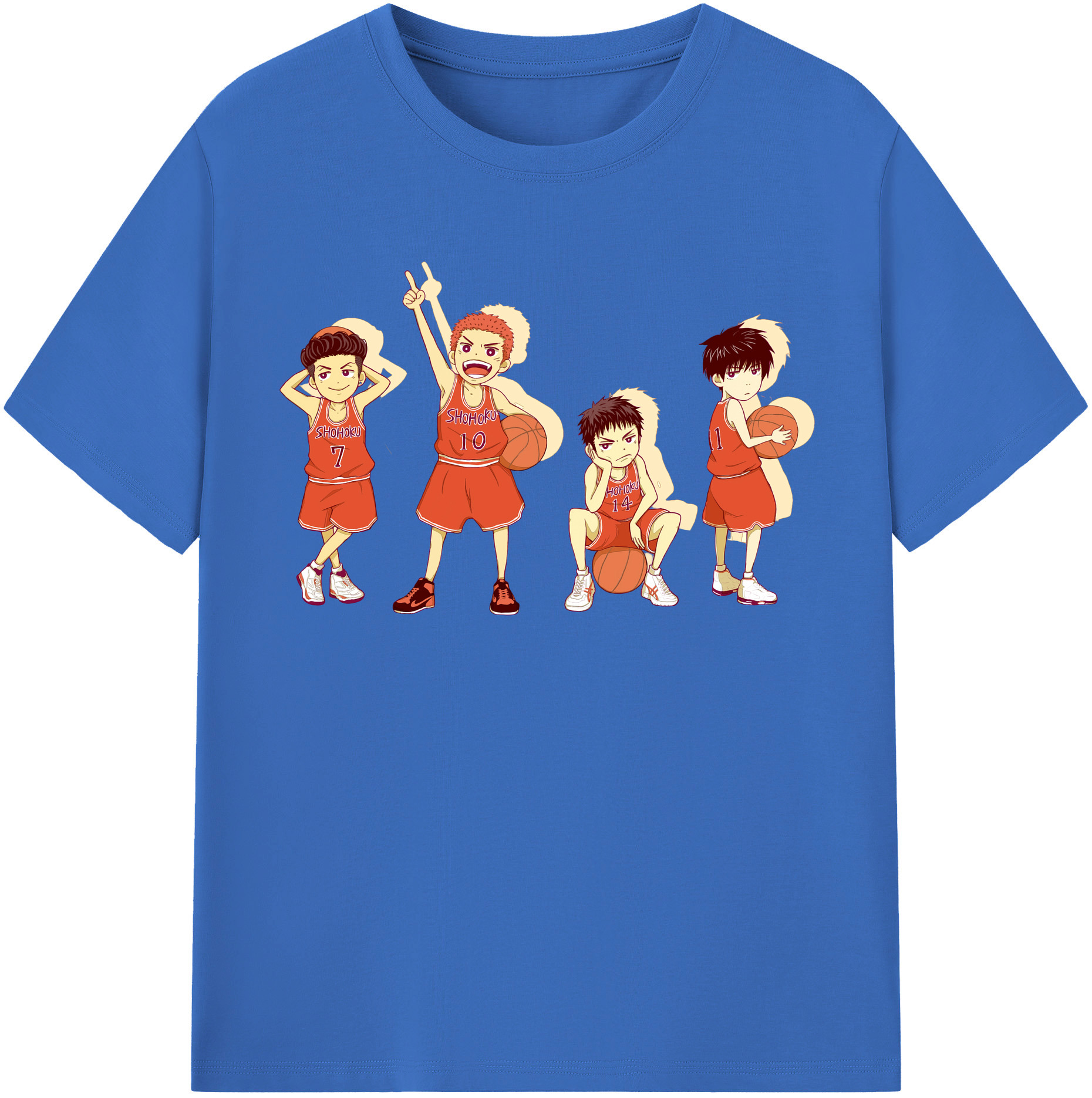 SLAM DUNK／スラムダンク 綿100％半袖Tシャツ（フロントプリント）