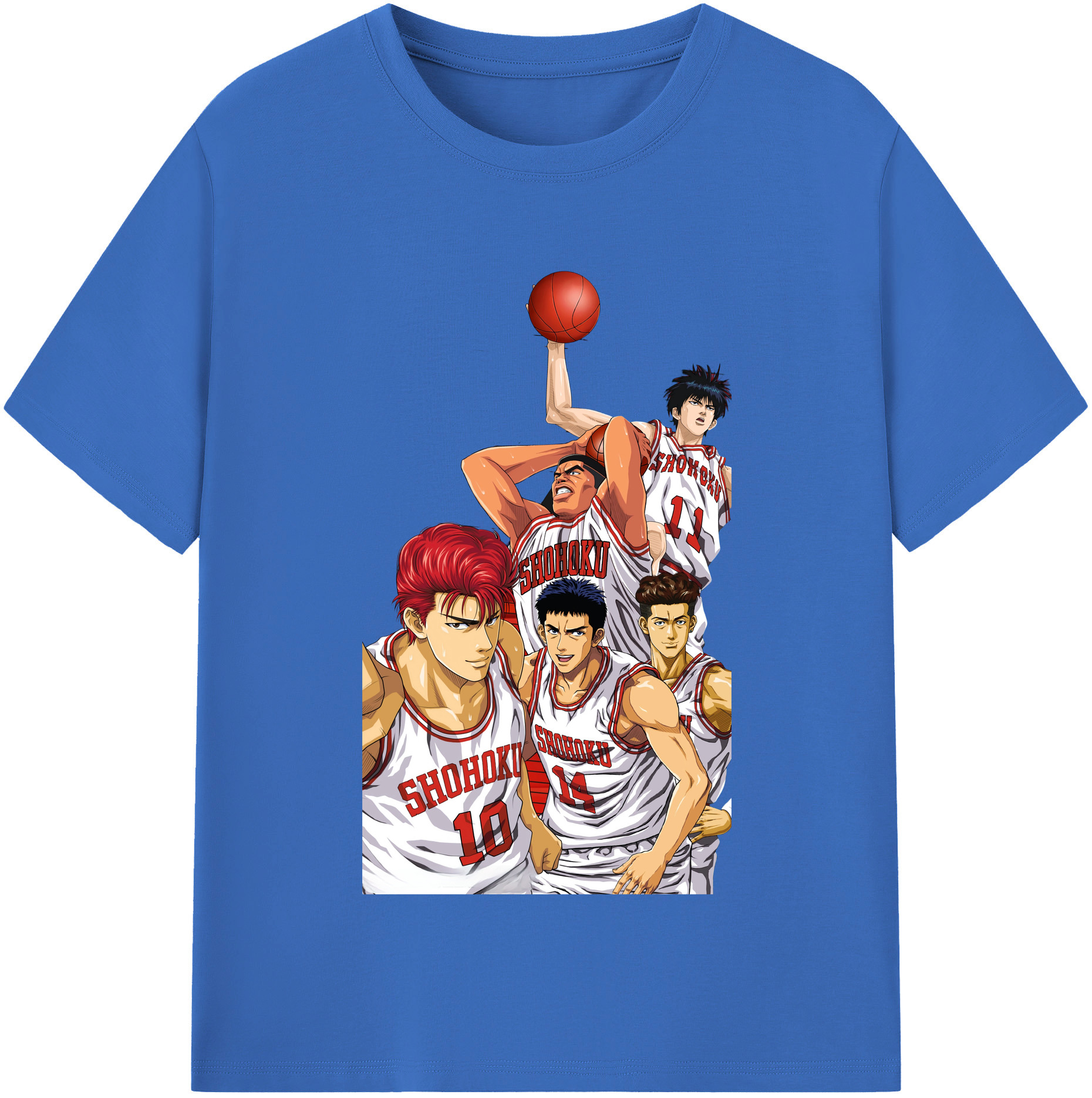 SLAM DUNK／スラムダンク 綿100％半袖Tシャツ（フロントプリント）