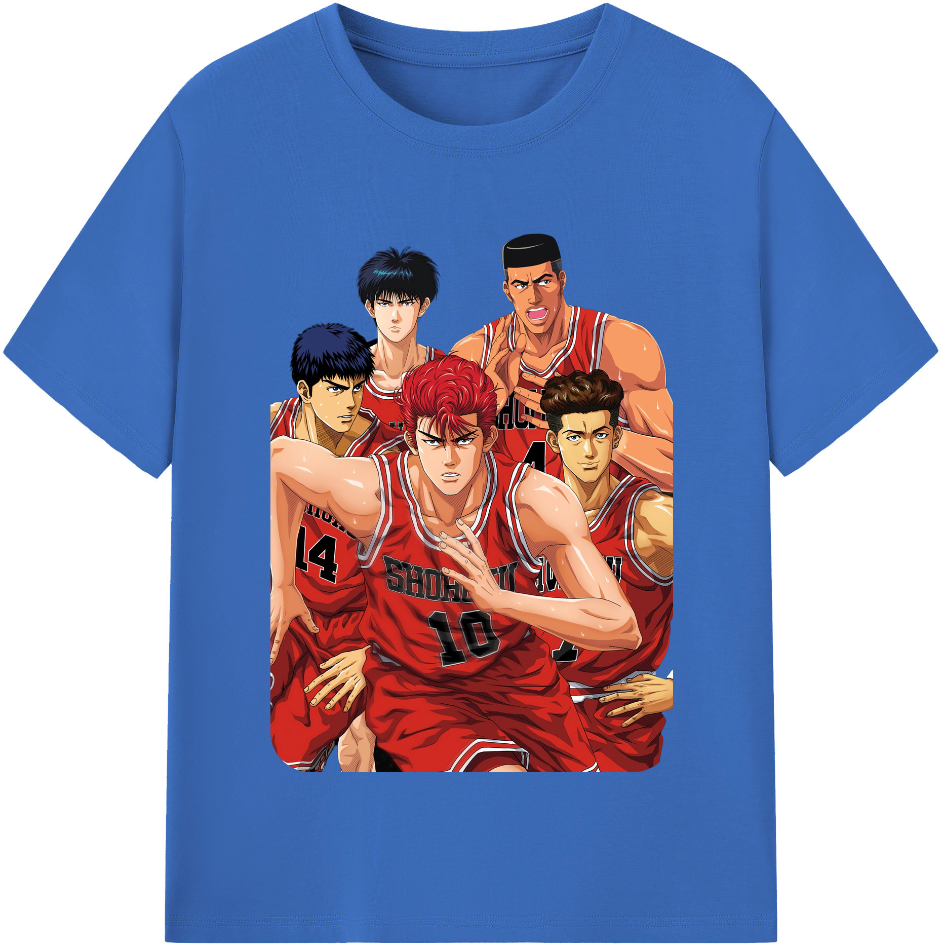 SLAM DUNK／スラムダンク 綿100％半袖Tシャツ（フロントプリント）