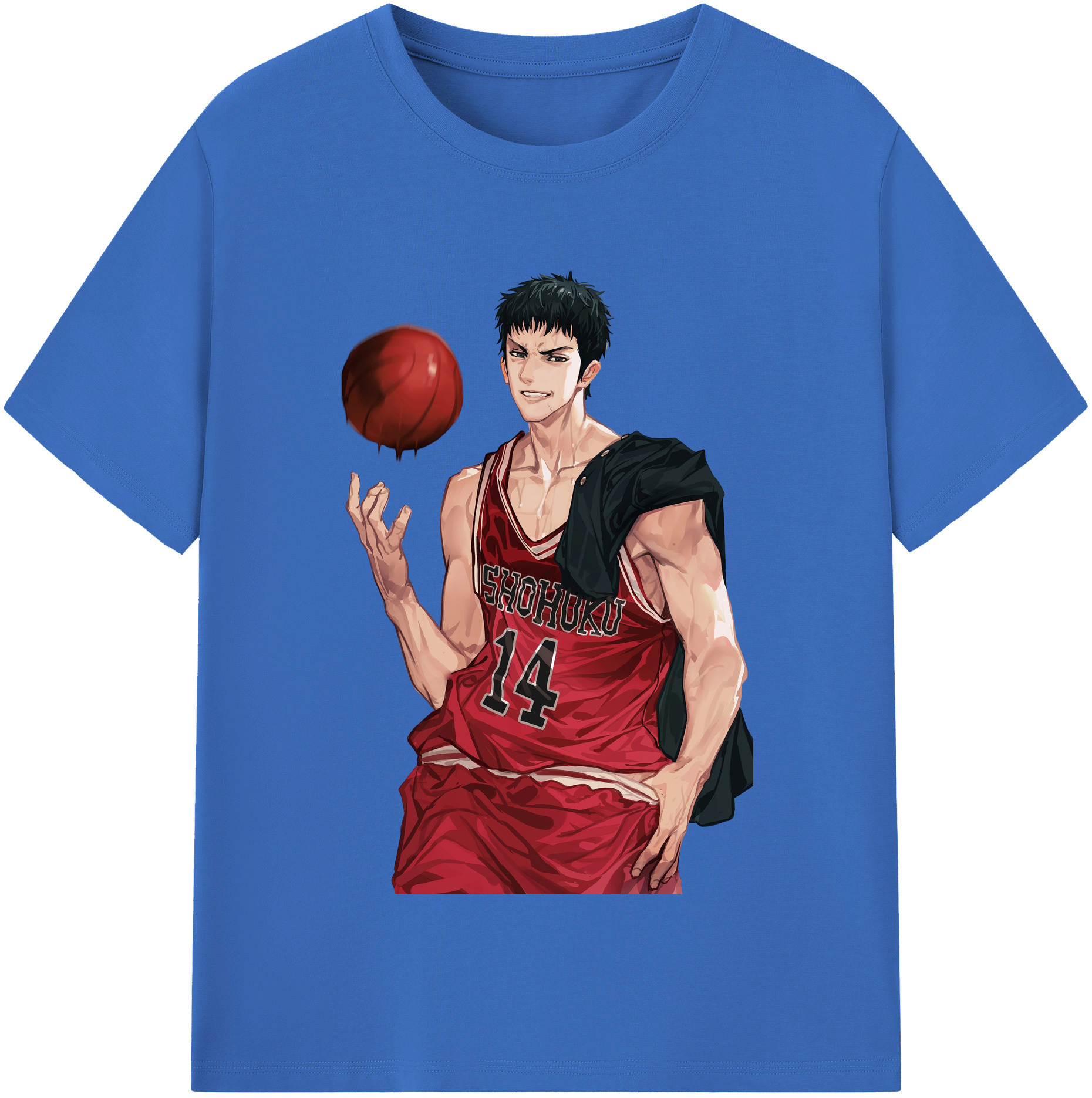 SLAM DUNK／スラムダンク 綿100％半袖Tシャツ（フロントプリント）