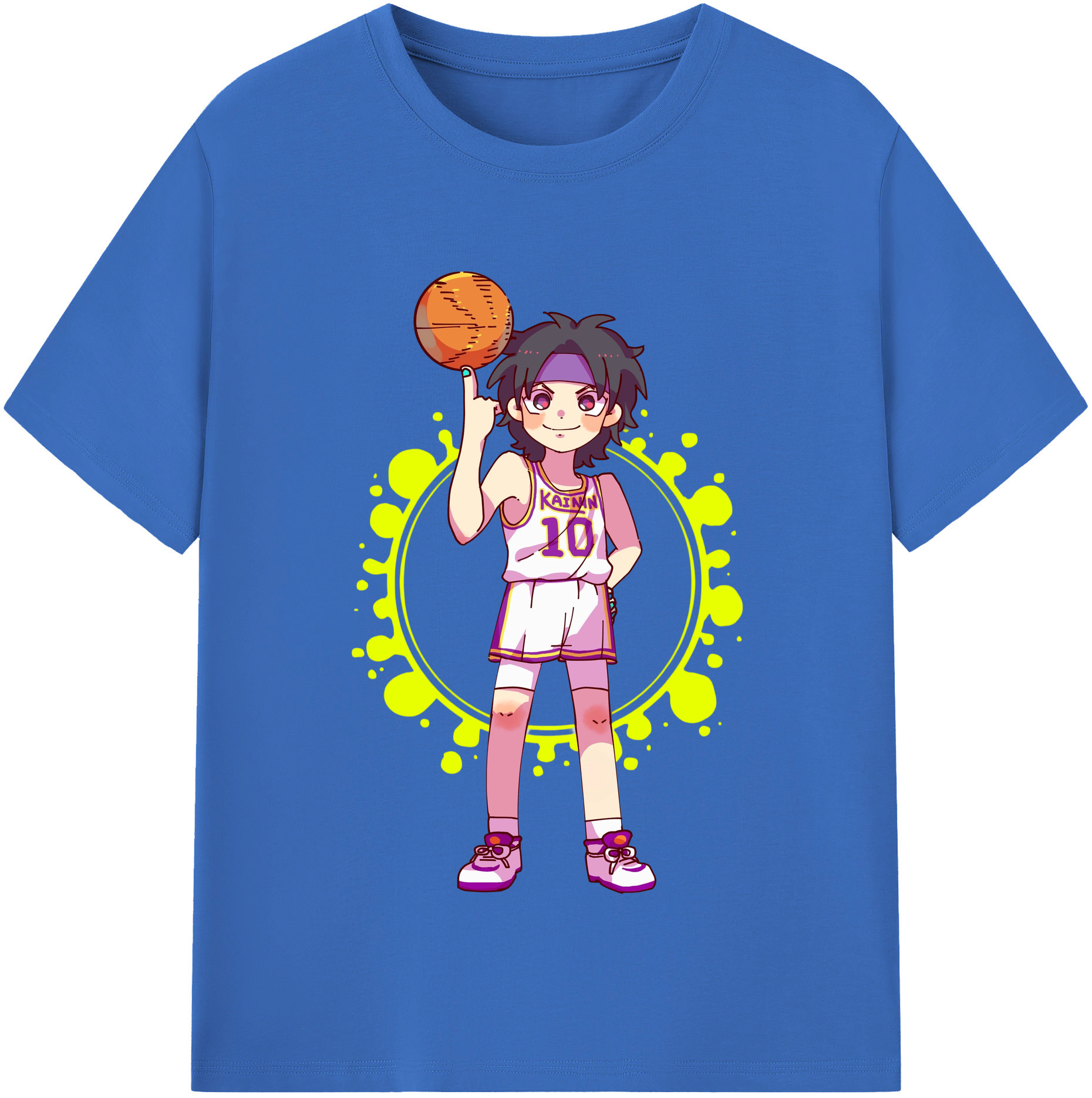 SLAM DUNK／スラムダンク 綿100％半袖Tシャツ（フロントプリント）