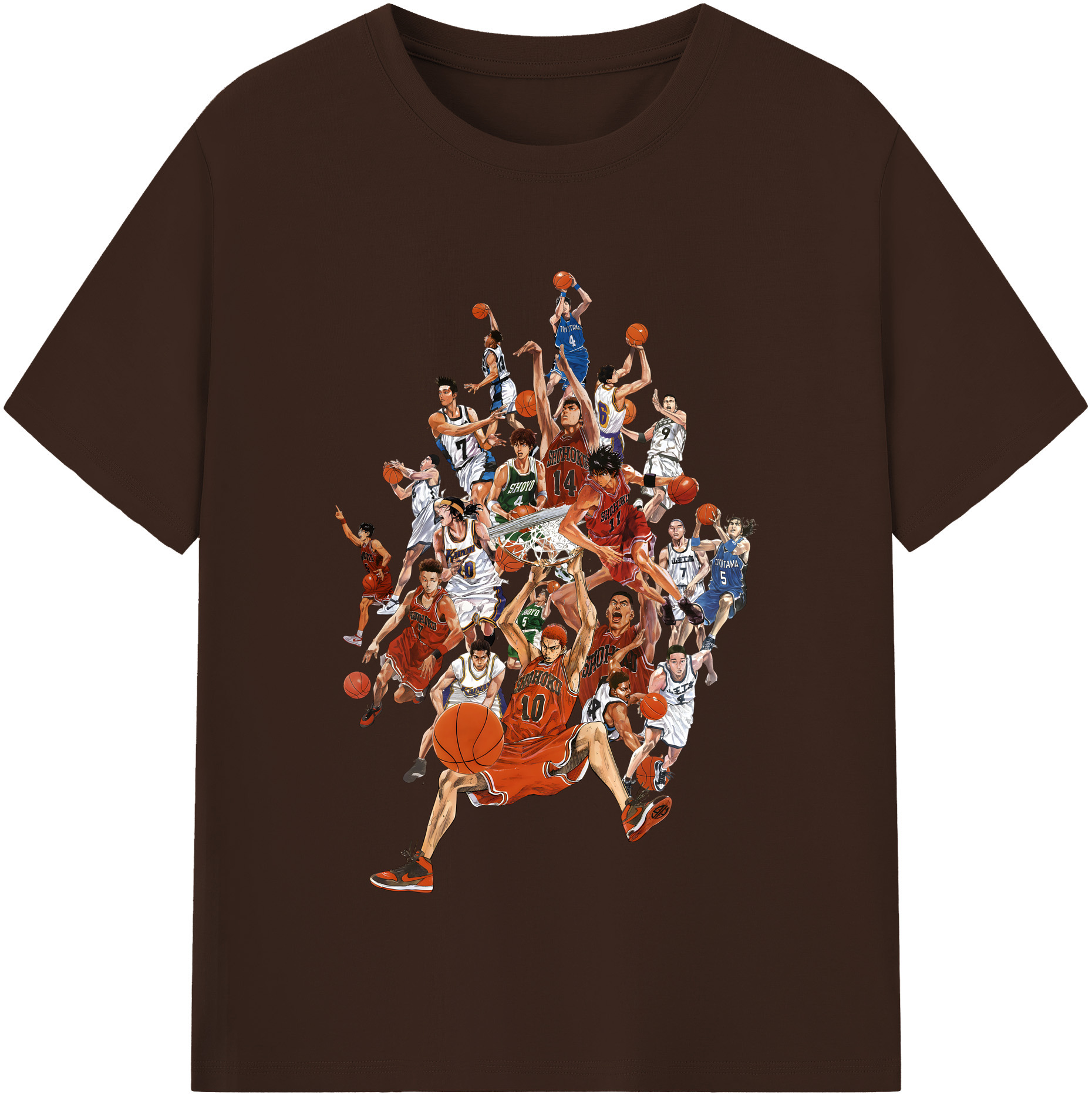SLAM DUNK／スラムダンク 綿100％半袖Tシャツ（フロントプリント）