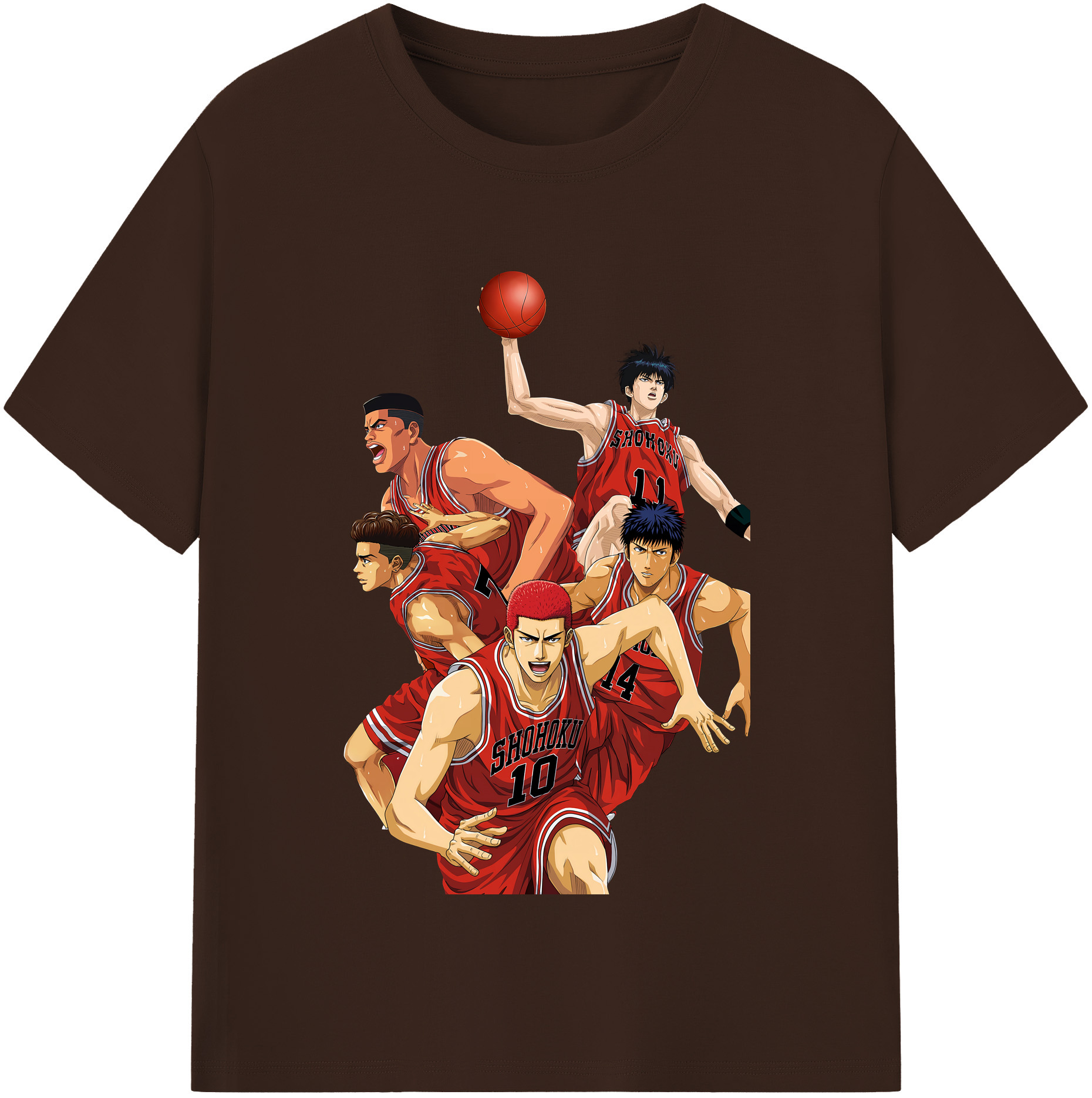 SLAM DUNK／スラムダンク 綿100％半袖Tシャツ（フロントプリント）