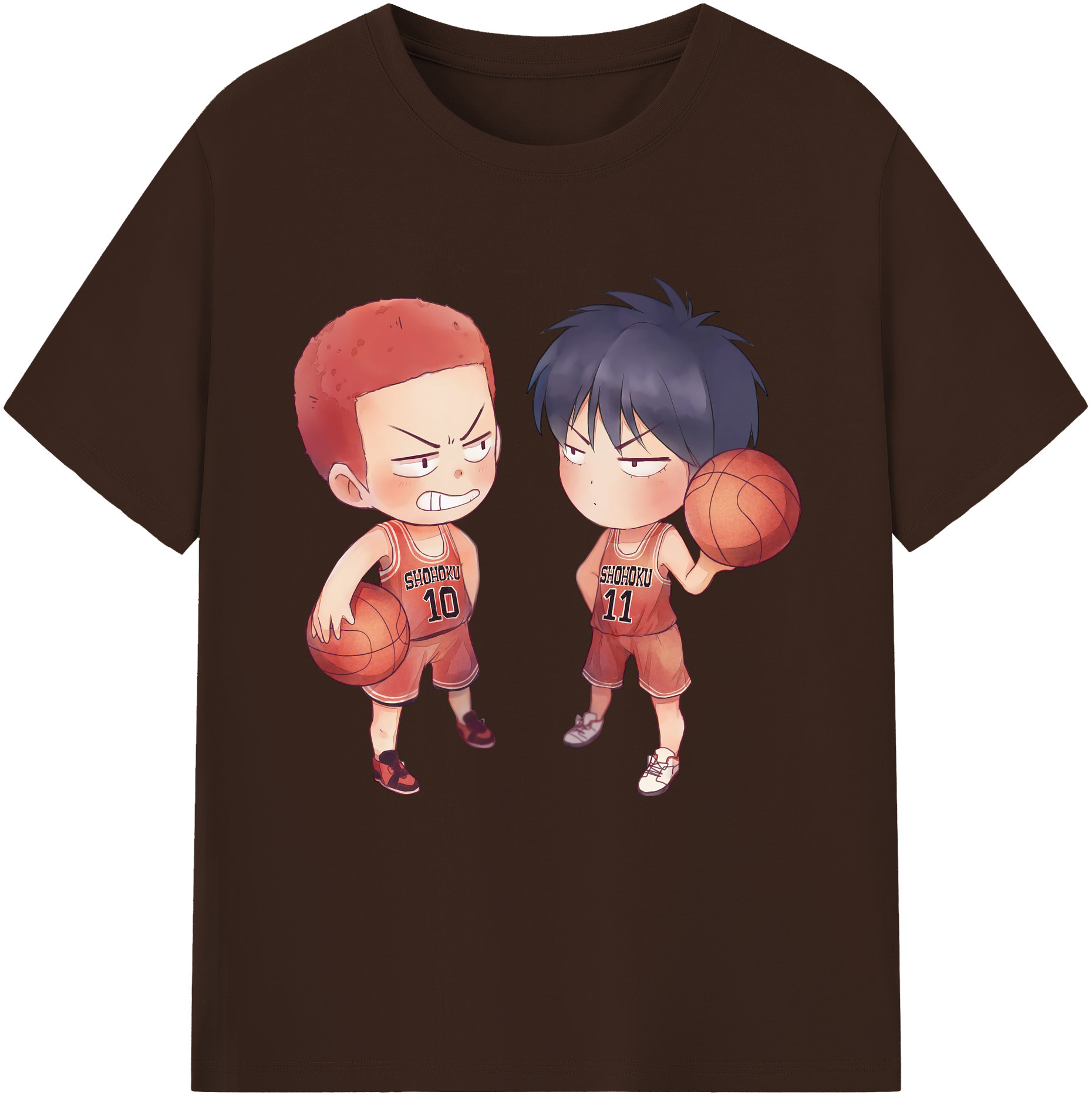 SLAM DUNK／スラムダンク 綿100％半袖Tシャツ（フロントプリント）