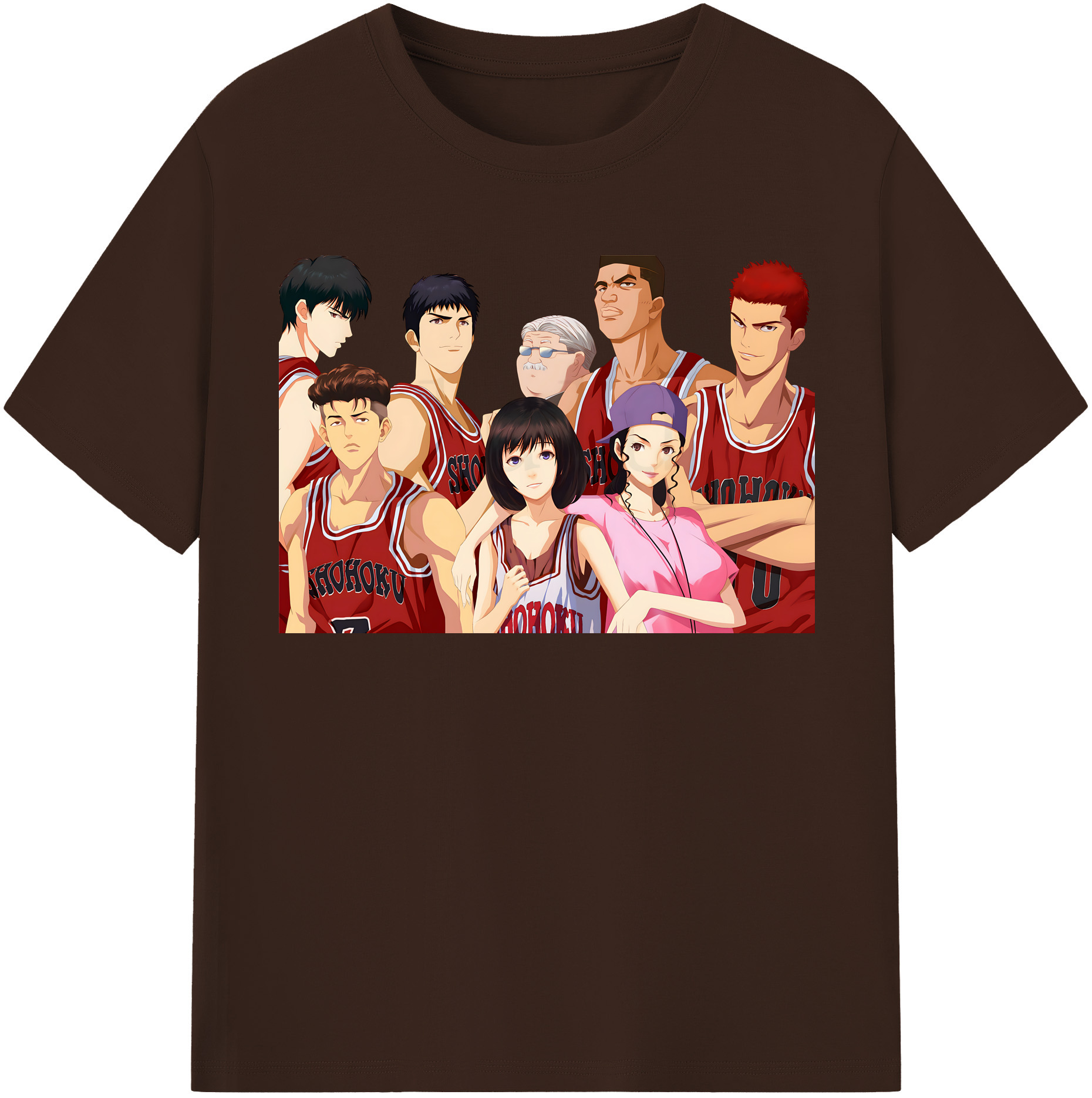 SLAM DUNK／スラムダンク 綿100％半袖Tシャツ（フロントプリント）