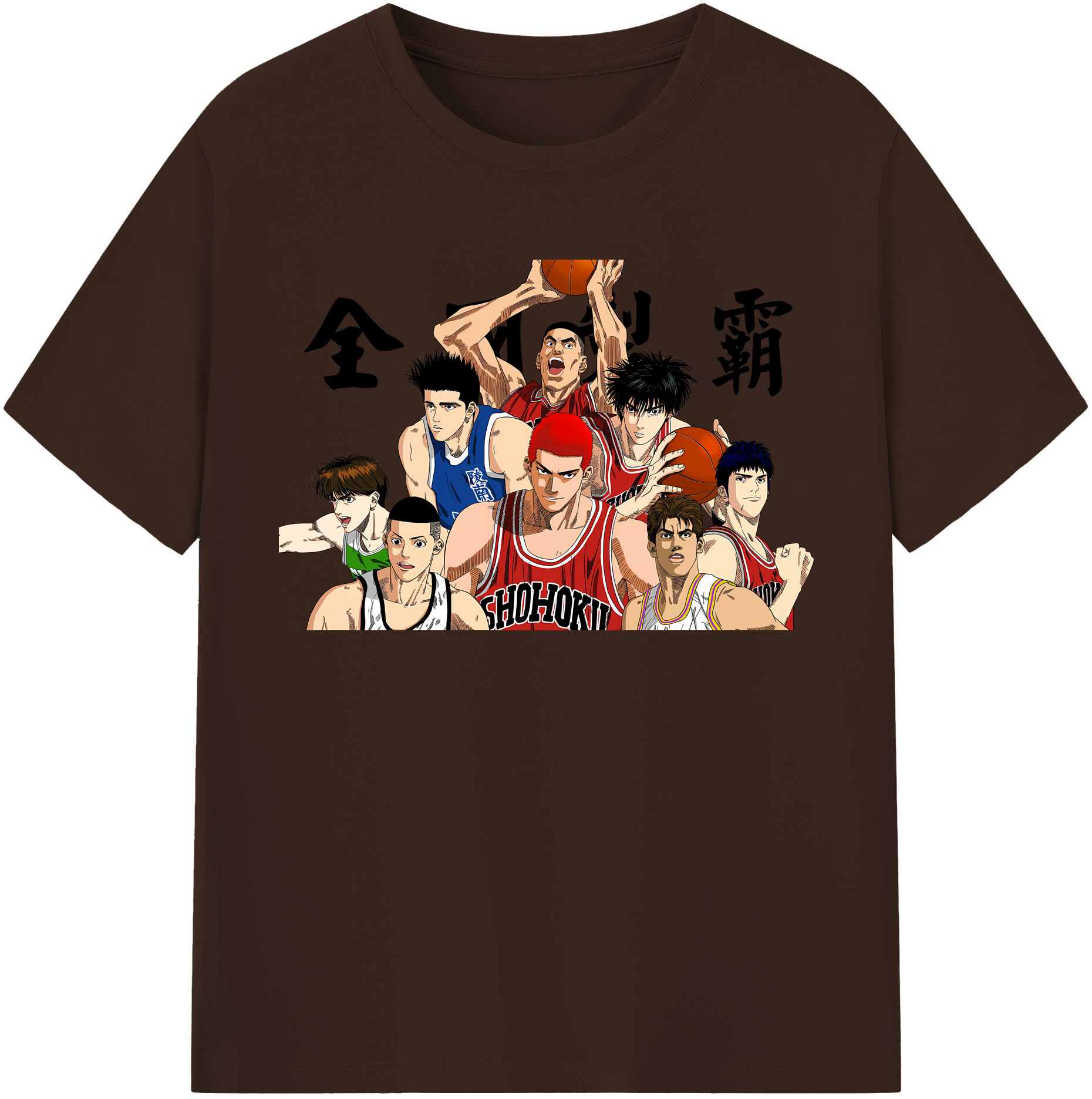 SLAM DUNK／スラムダンク 綿100％半袖Tシャツ（フロントプリント）