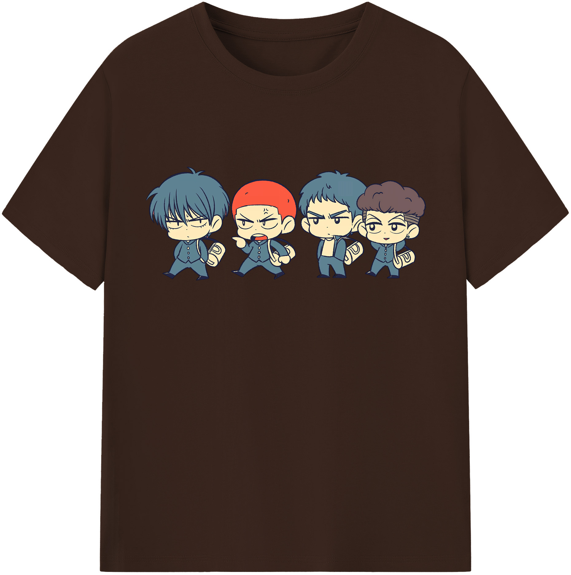 SLAM DUNK／スラムダンク 綿100％半袖Tシャツ（フロントプリント）