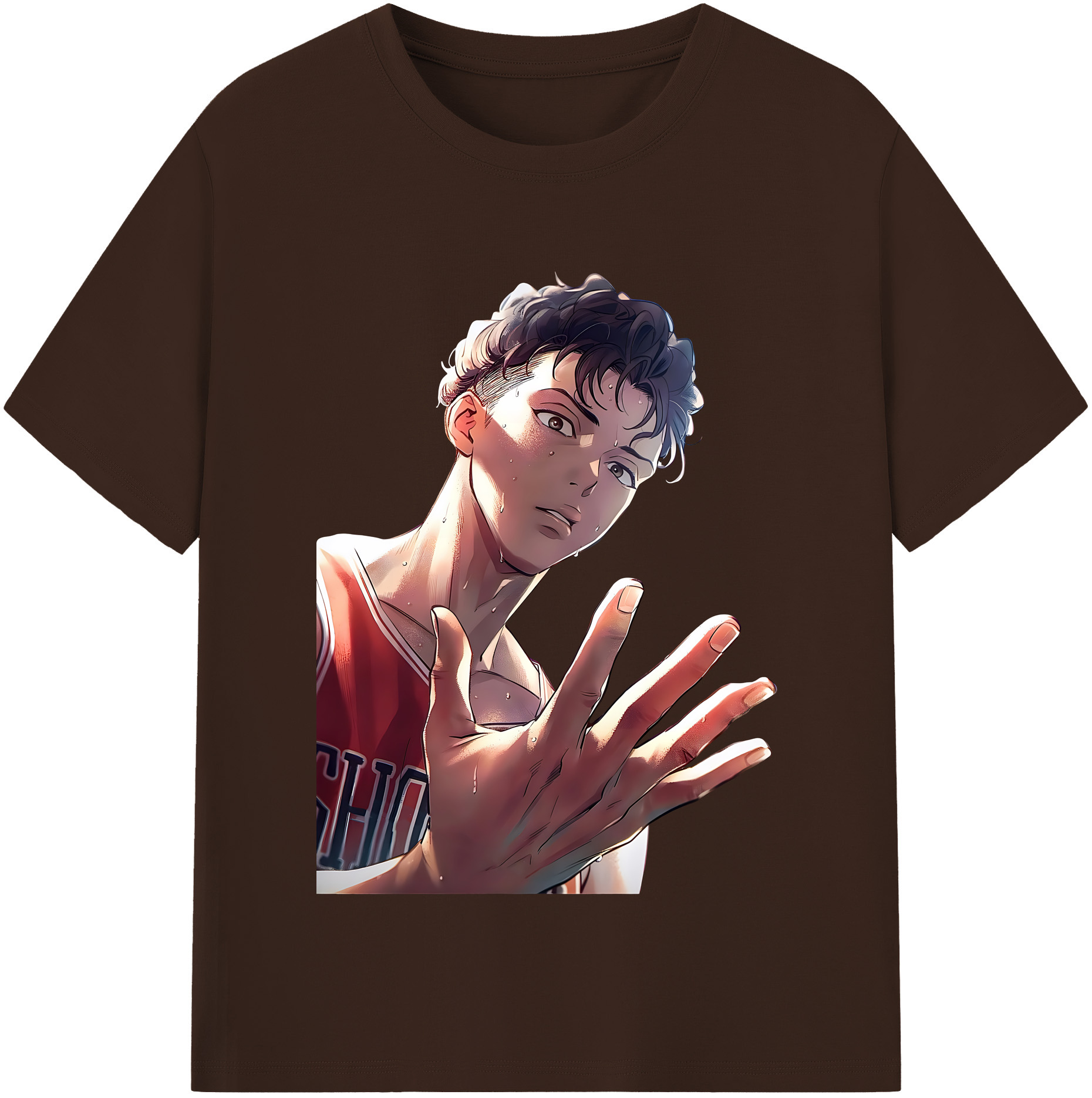 SLAM DUNK／スラムダンク 綿100％半袖Tシャツ（フロントプリント）
