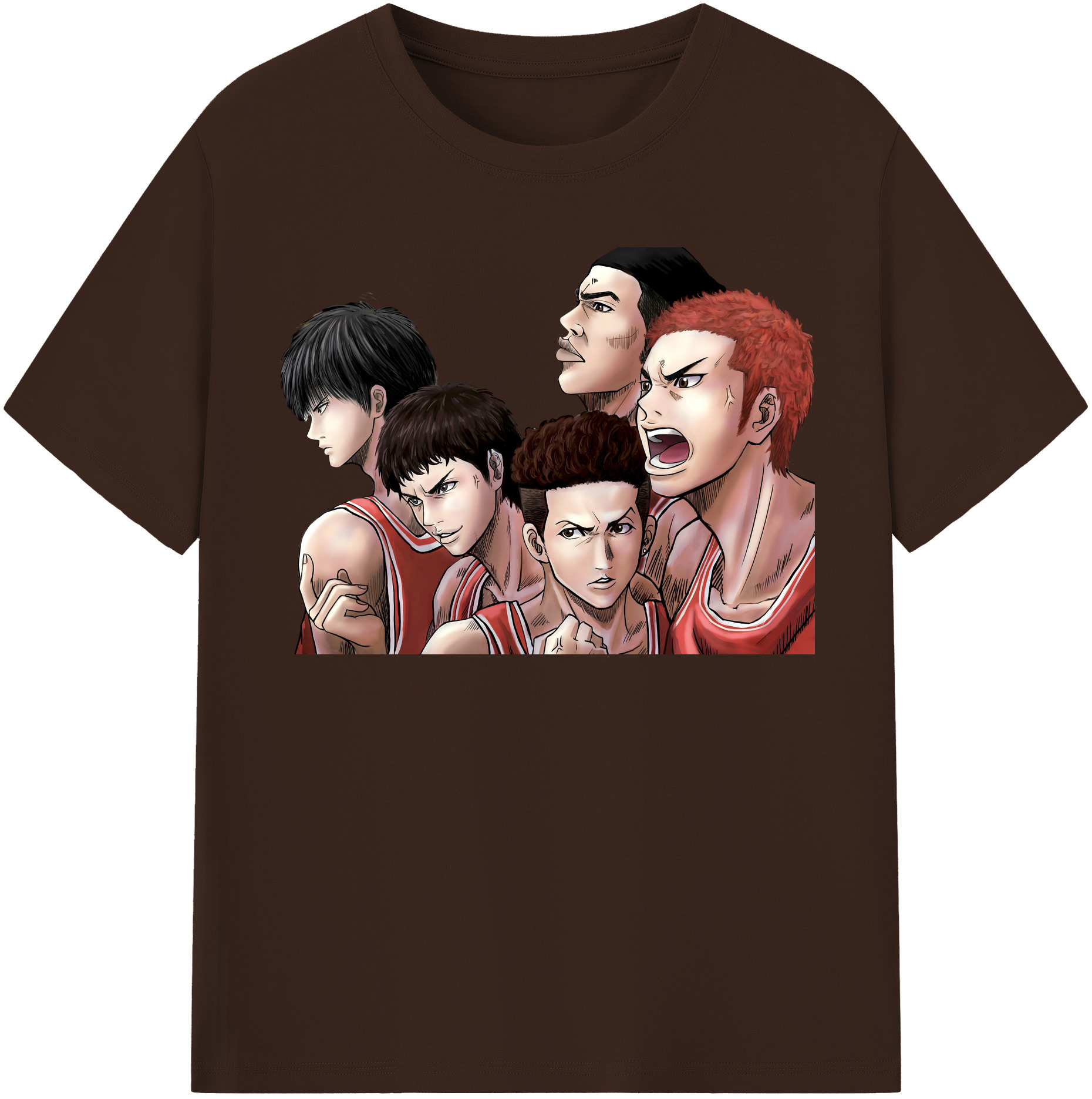 SLAM DUNK／スラムダンク 綿100％半袖Tシャツ（フロントプリント）