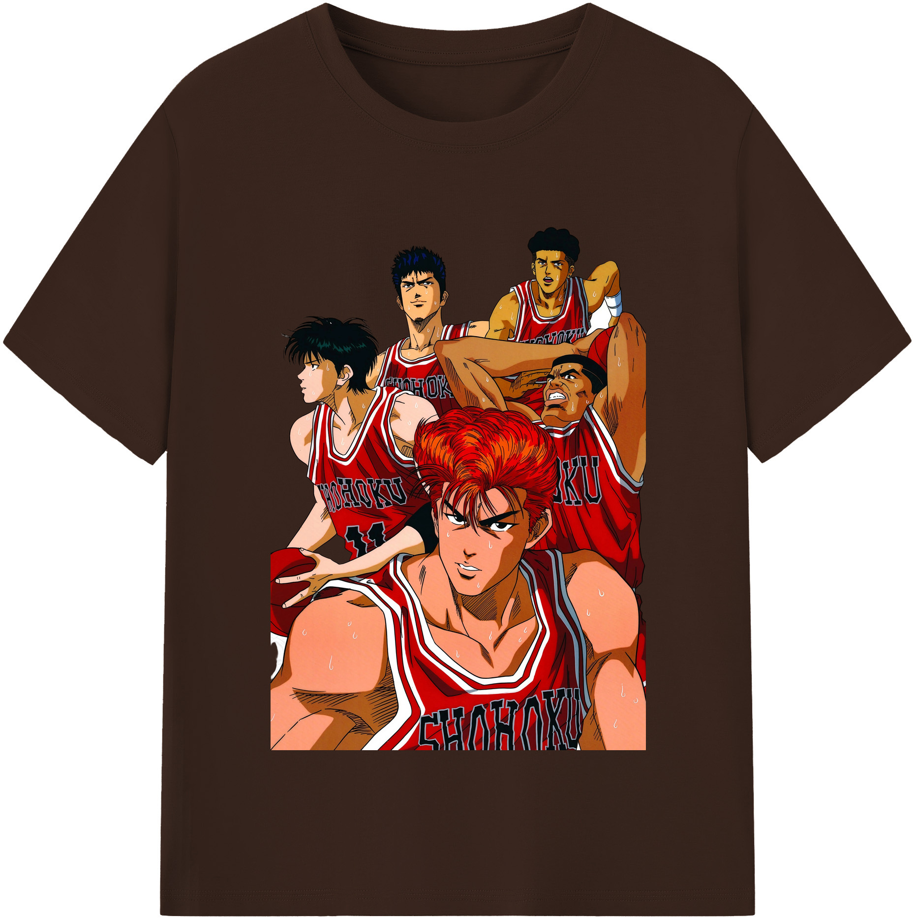SLAM DUNK／スラムダンク 綿100％半袖Tシャツ（フロントプリント）